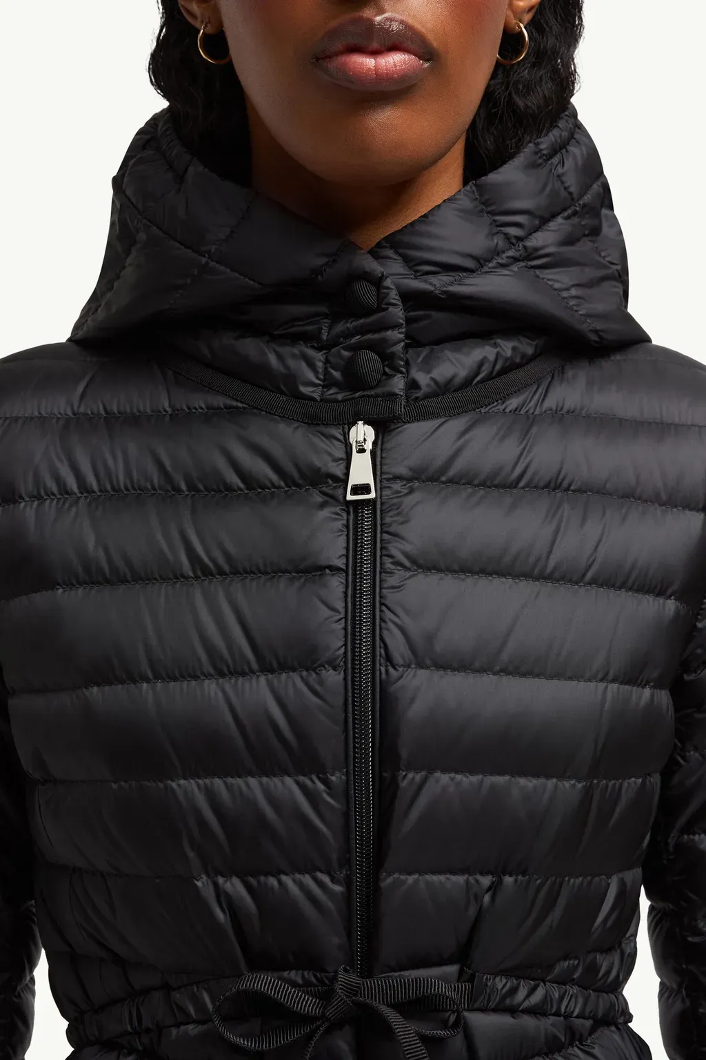 Barbel Hooded Fit & Flare Long Down Jacket