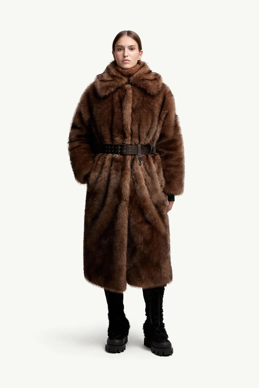 Arly Belted Textured Down Coat