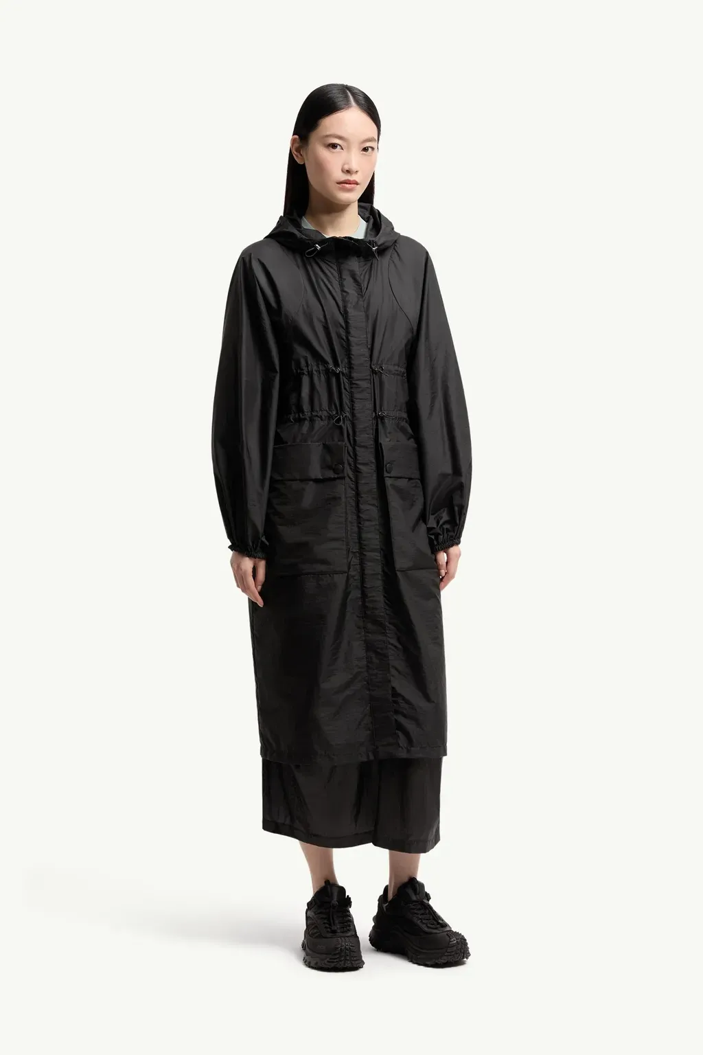 Canneberge Hooded Long Jacket