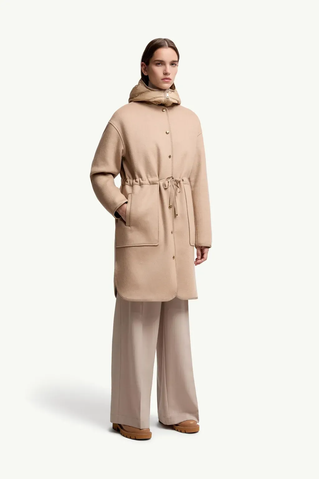 Bonreposse 3-In-1 Wool & Cashmere Long Down Jacket