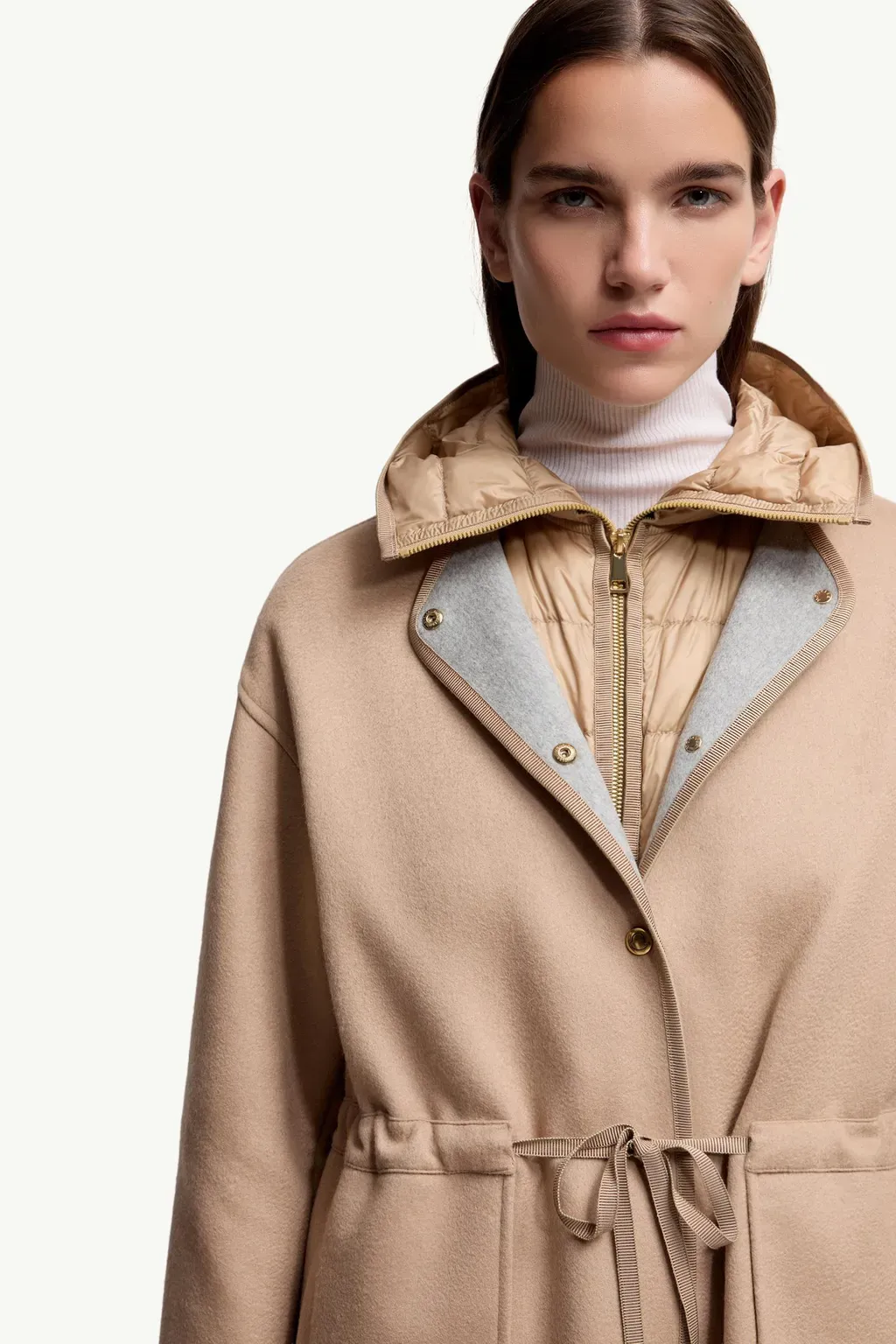 Bonreposse 3-In-1 Wool & Cashmere Long Down Jacket