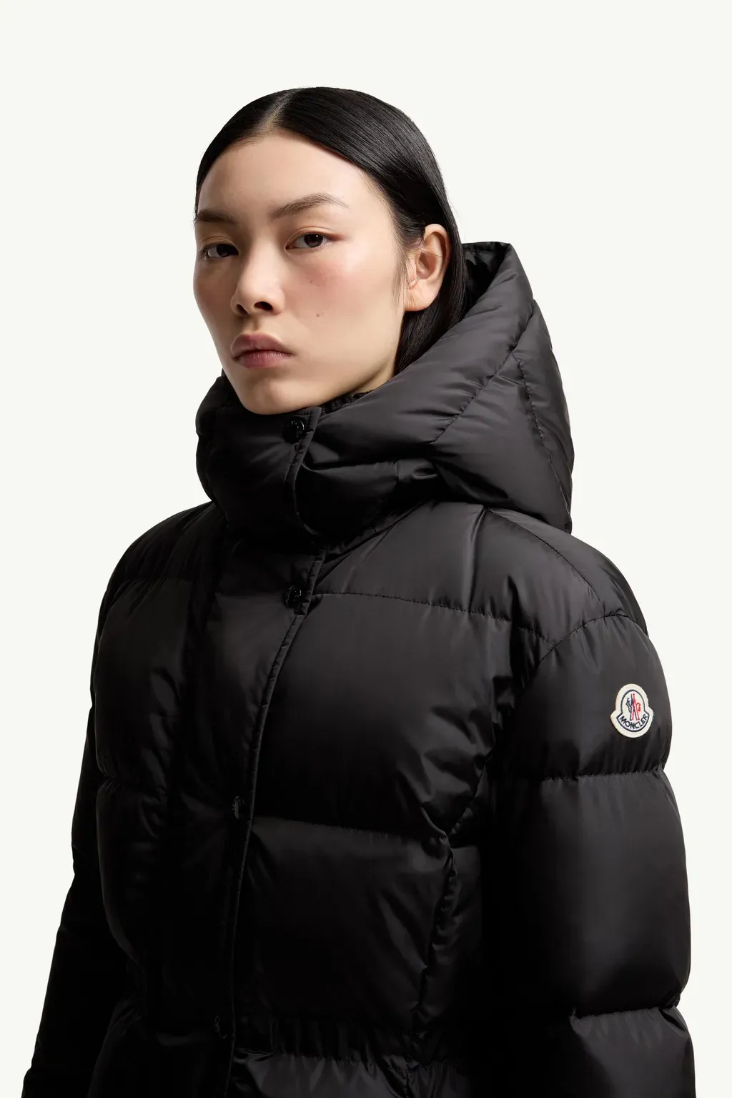 Chamer Wool-Trimmed Hooded Long Down Jacket