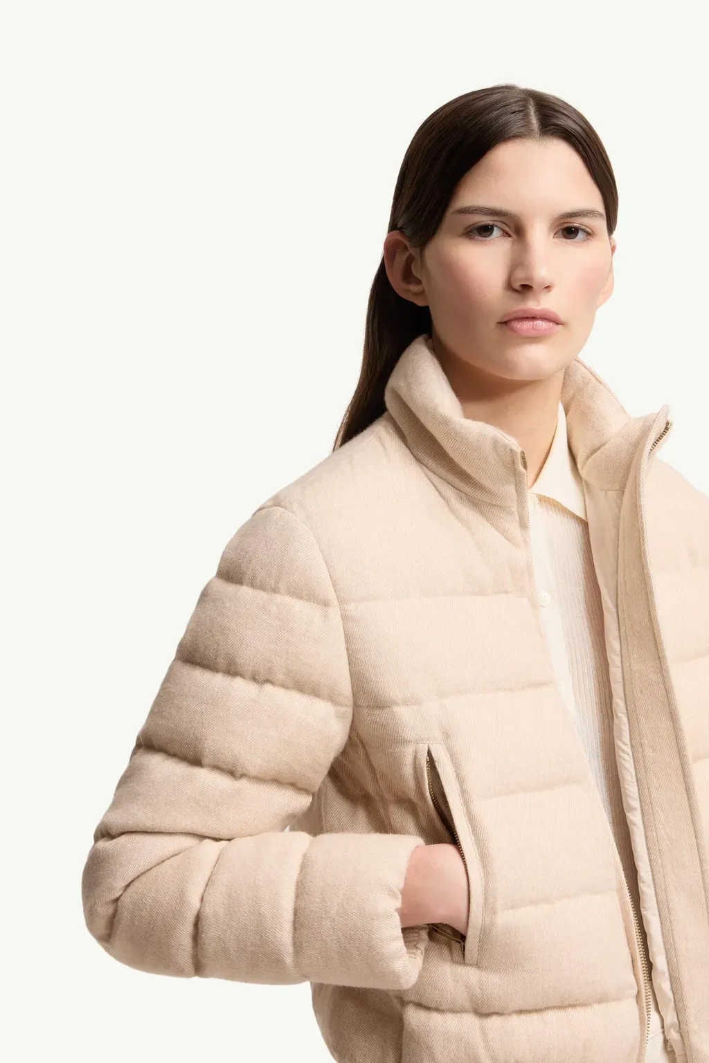 Agastache Cashmere & Linen Short Down Jacket