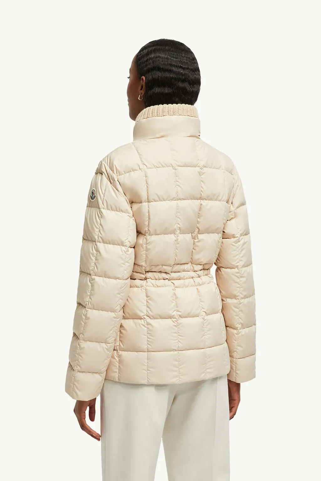 Antigone Leather-Trimmed Short Down Jacket