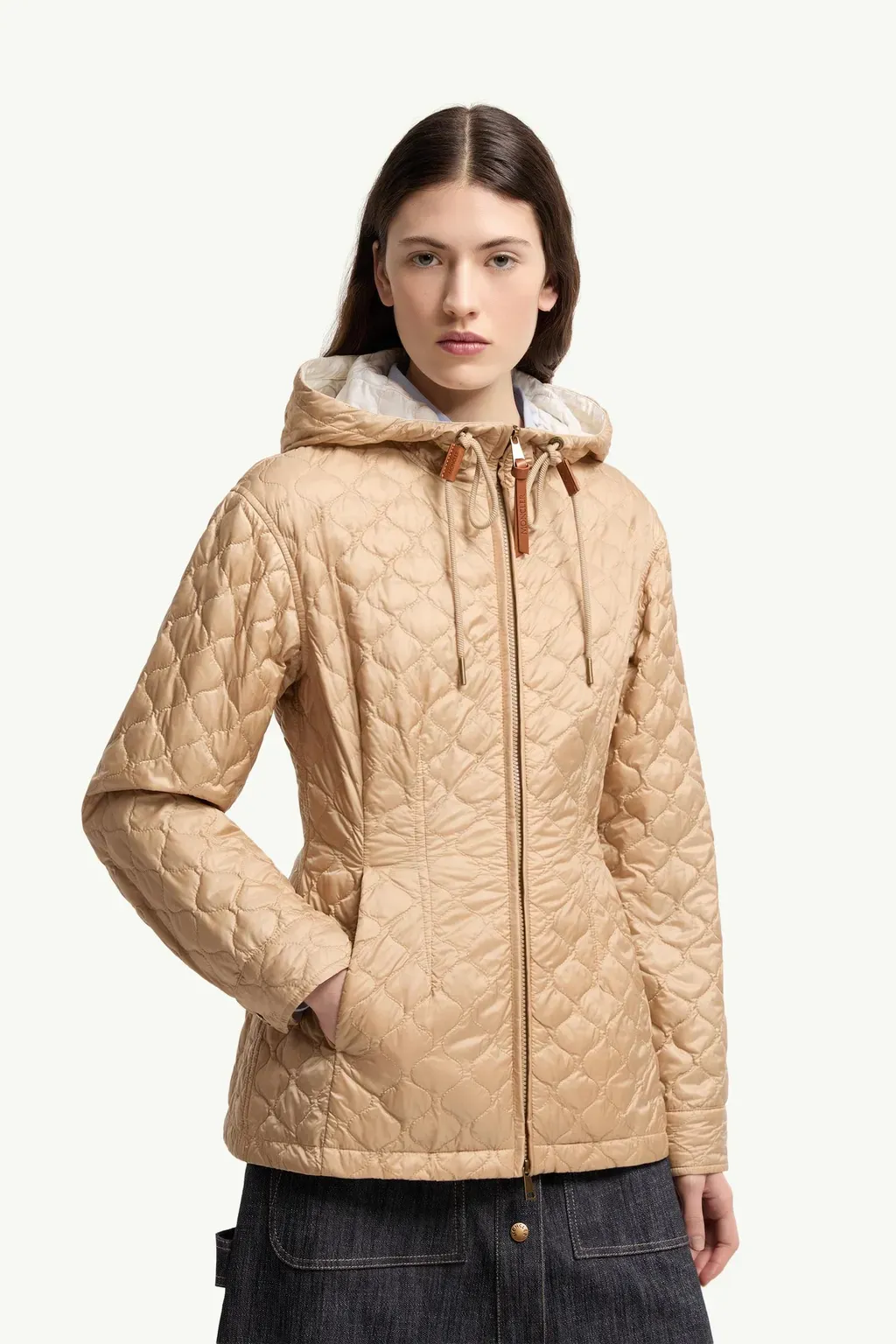 Arum Hooded Mid-Length Down Jacket