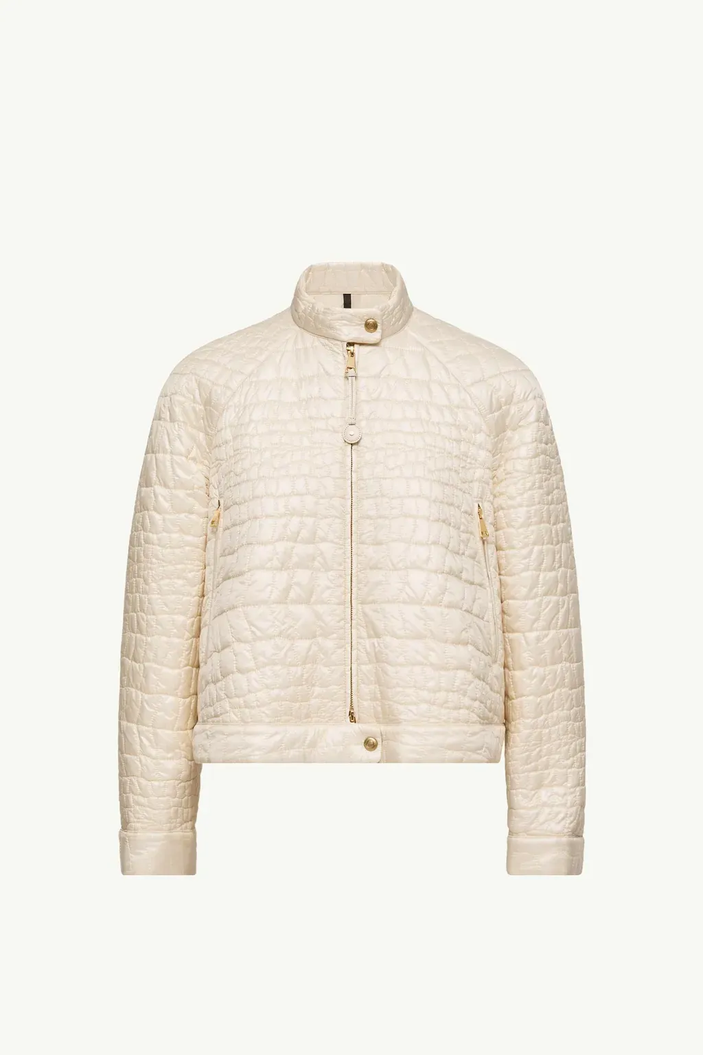 Aubrieta Geometric-Quilted Short Down Jacket