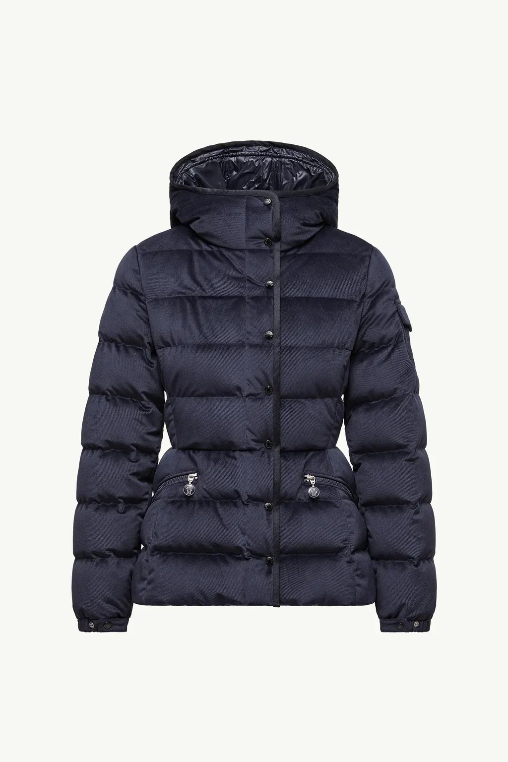 Barante Hooded Velour Short Down Jacket