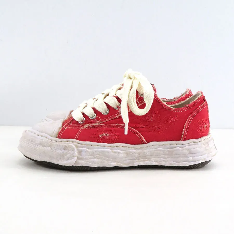-Peterson 23- Og Sole Ripping And Overdyeing Canvas Low-Top Sneaker