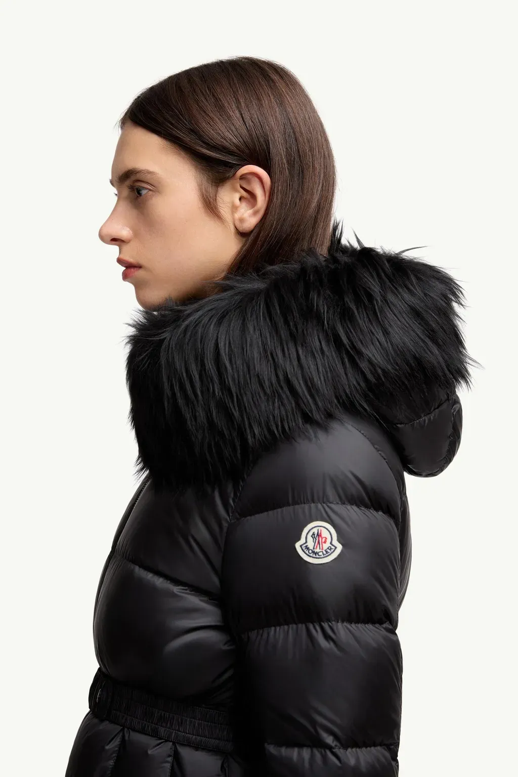 Boed Hooded Shearling-Trimmed Short Down Jacket