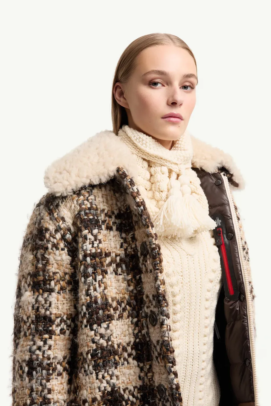 Camlez Wool & Shearling-Trimmed Short Down Jacket