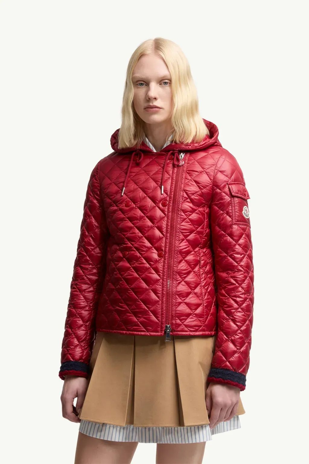 Corbelin Diamond-Quilted Hooded Short Down Jacket