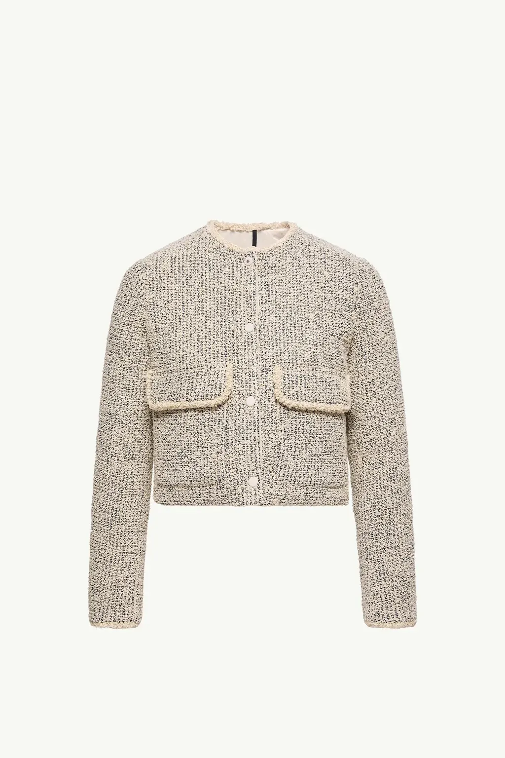 Dauphine Wool & Silk Blend Bouclé Short Down Jacket