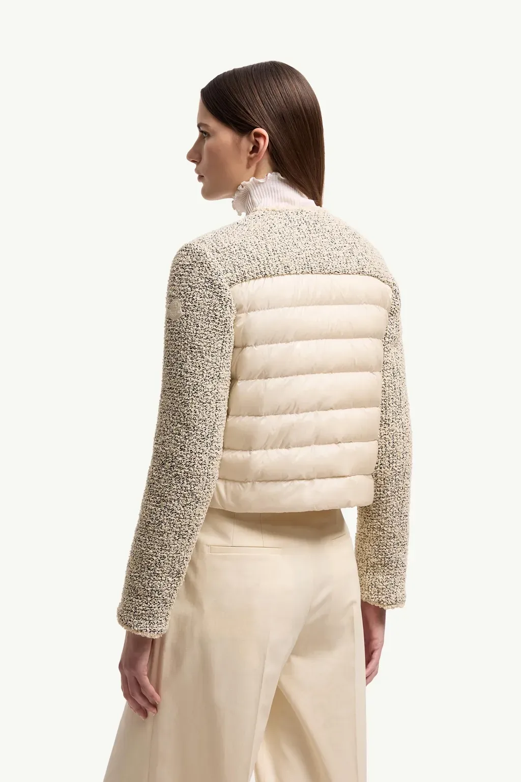 Dauphine Wool & Silk Blend Bouclé Short Down Jacket