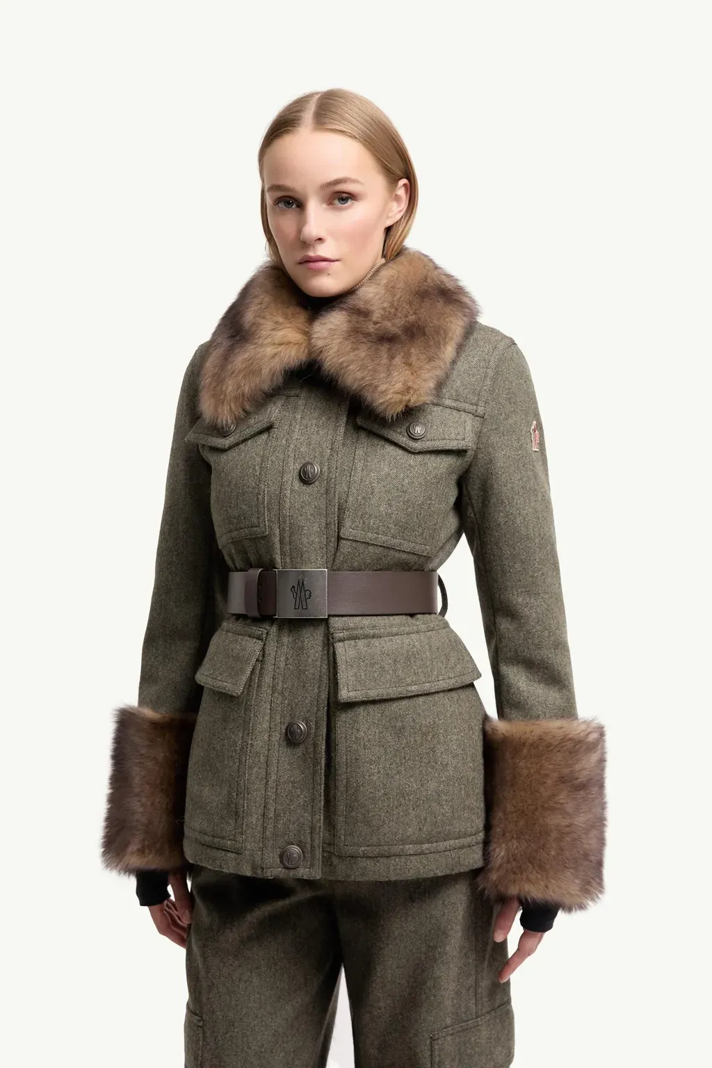 Devez Wool & Shearling-Trimmed Down Field Jacket