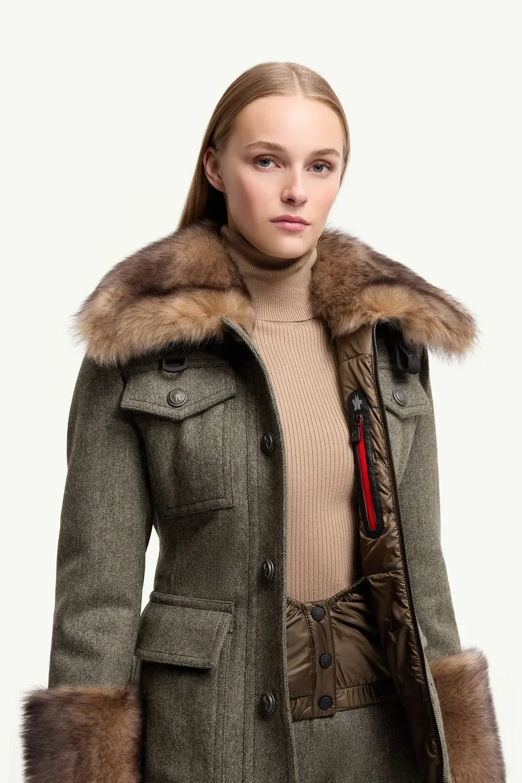 Devez Wool & Shearling-Trimmed Down Field Jacket