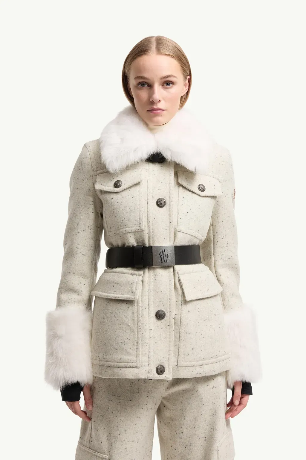 Devez Wool & Shearling-Trimmed Down Field Jacket