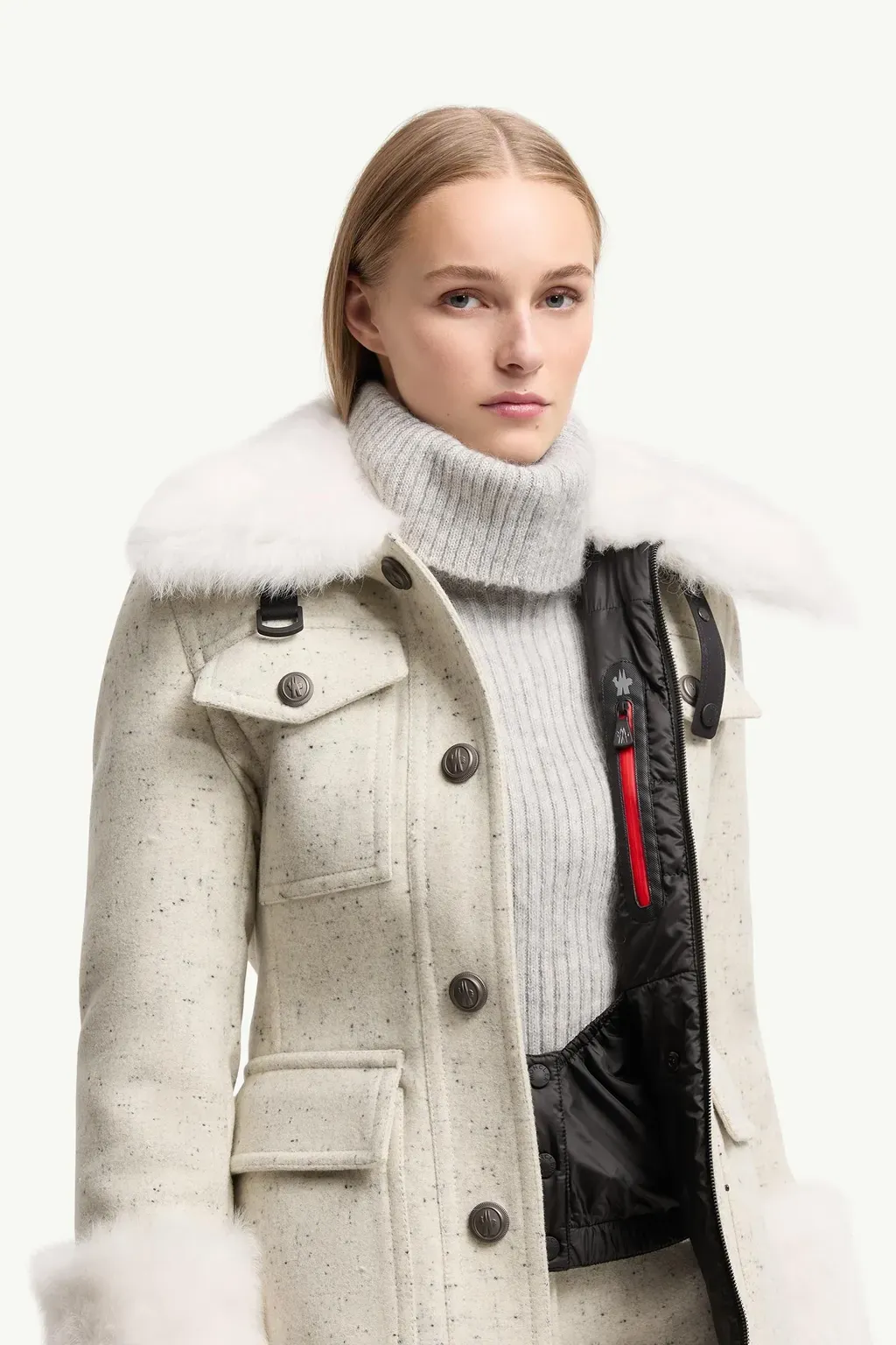 Devez Wool & Shearling-Trimmed Down Field Jacket