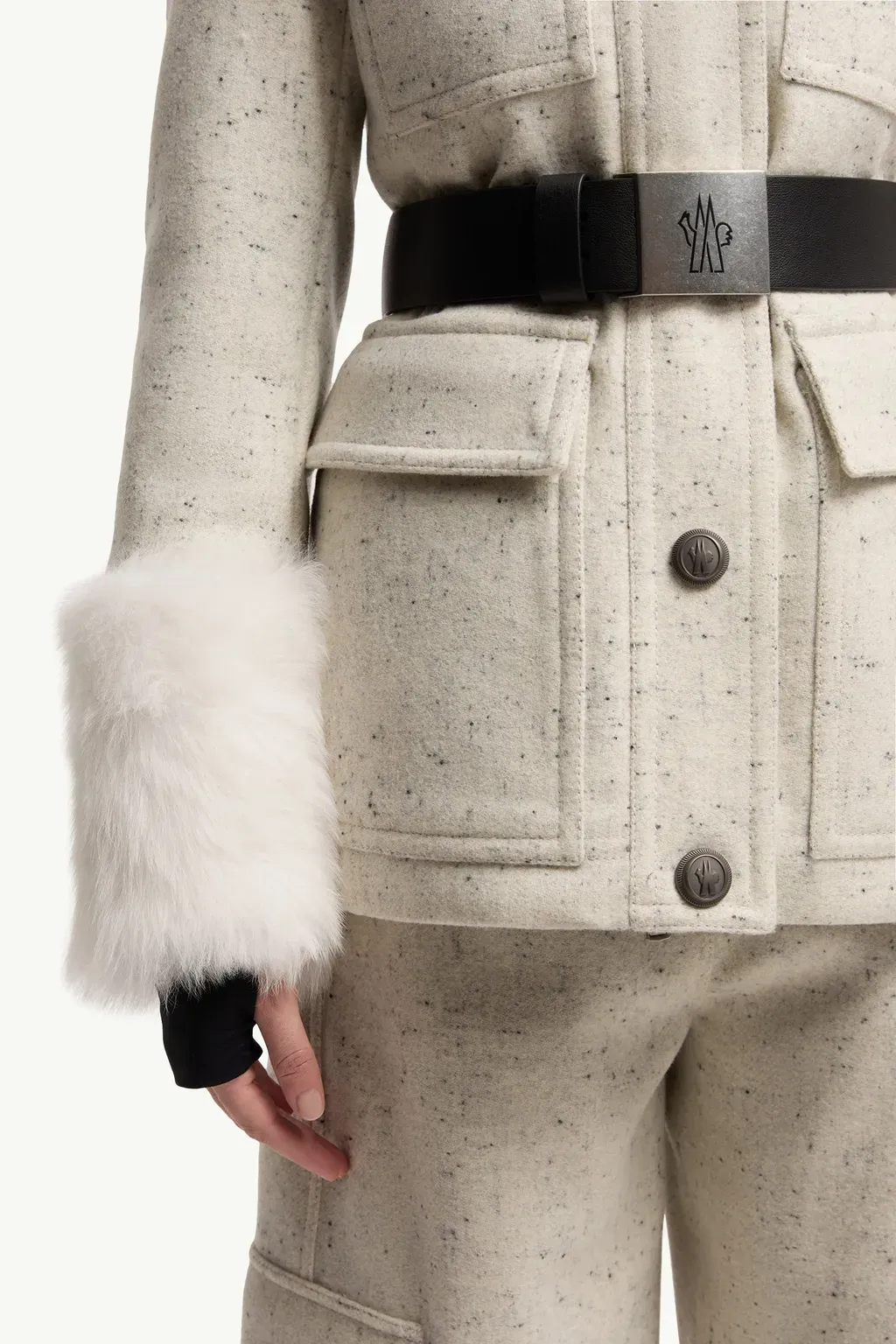 Devez Wool & Shearling-Trimmed Down Field Jacket
