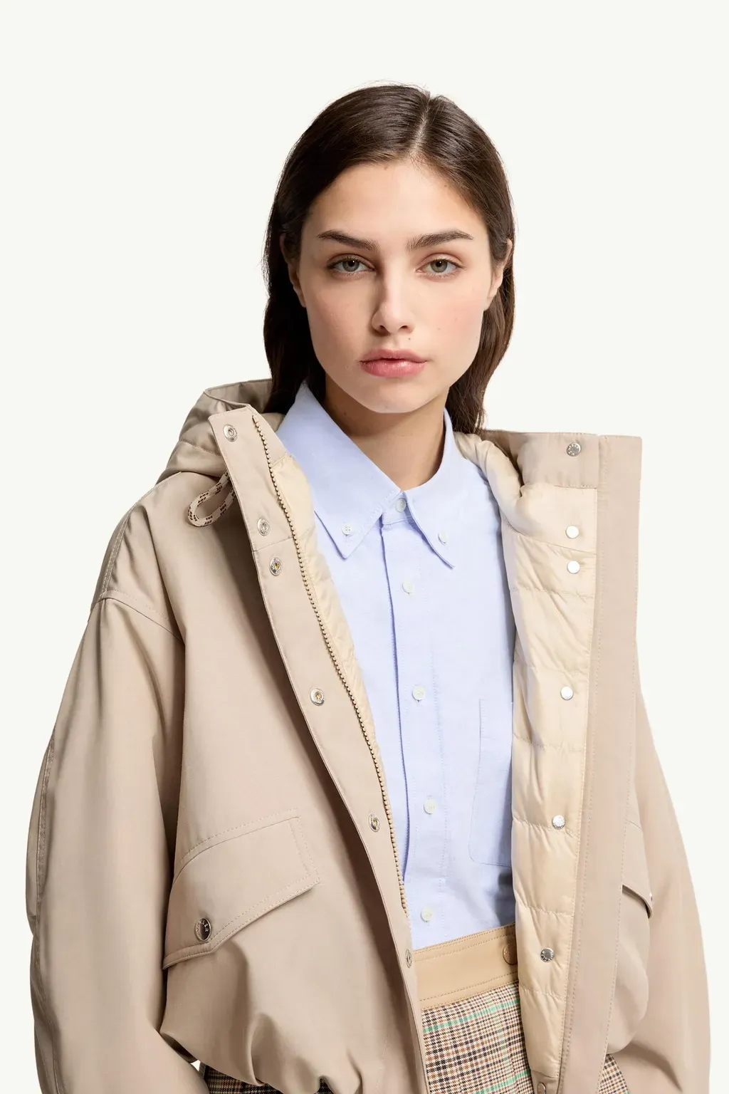 Eucalyptus Hooded Short Down Jacket