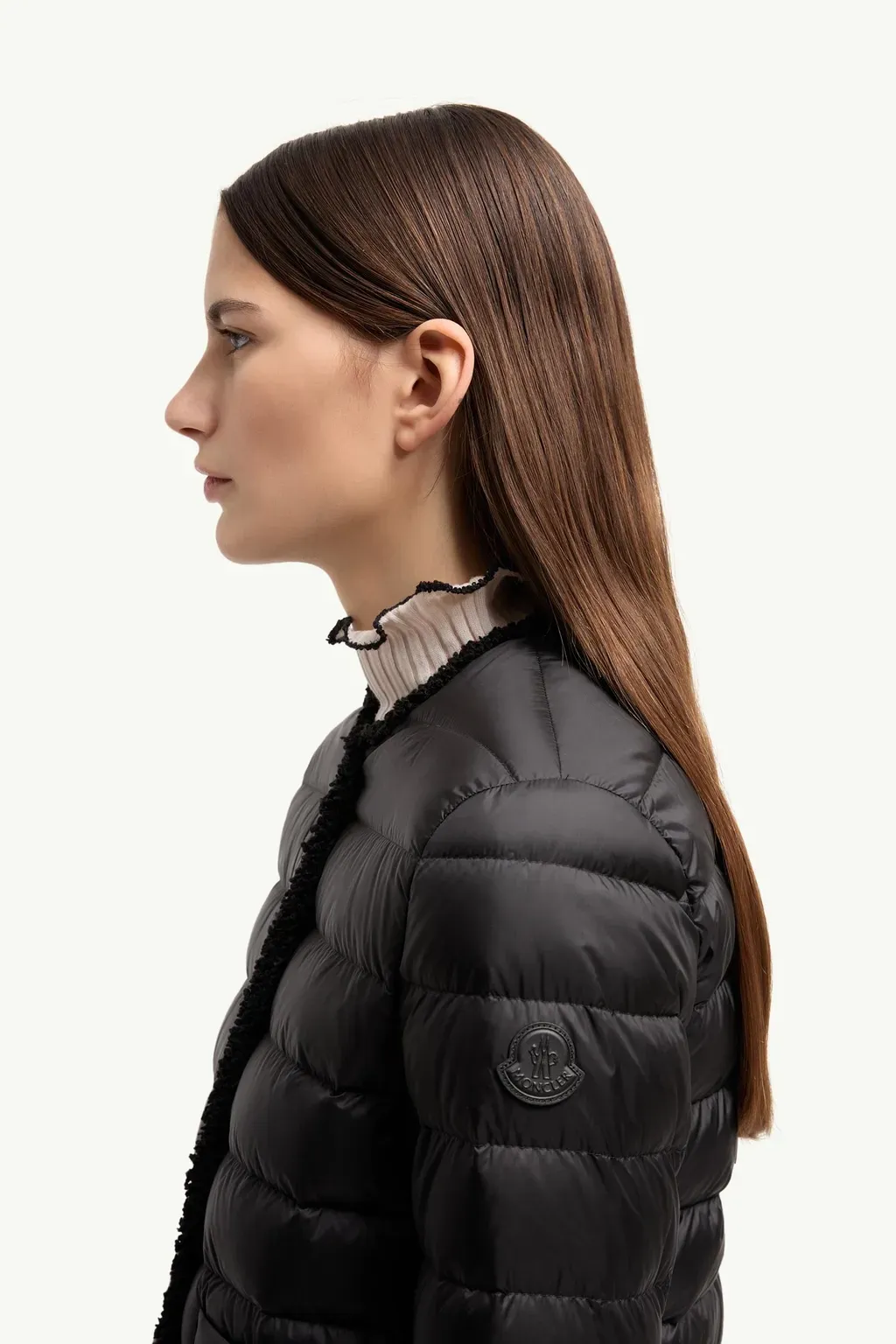 Fleurs Bouclé-Trimmed Short Down Jacket