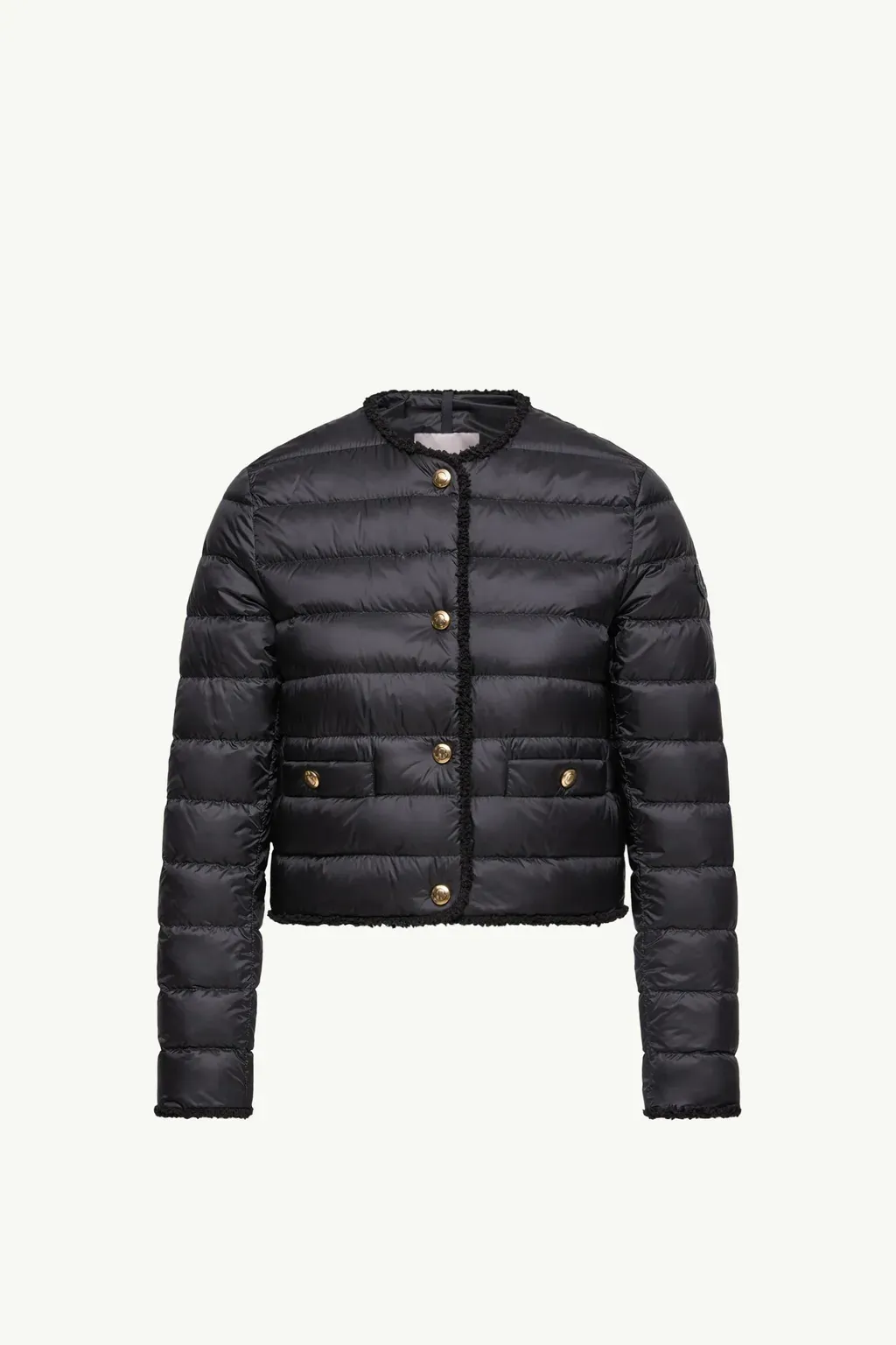 Fleurs Bouclé-Trimmed Short Down Jacket