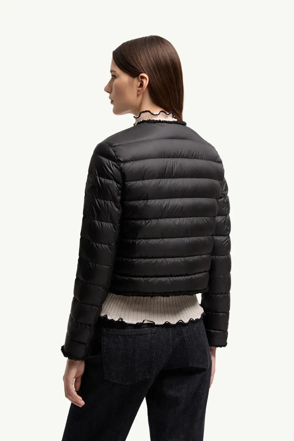 Fleurs Bouclé-Trimmed Short Down Jacket