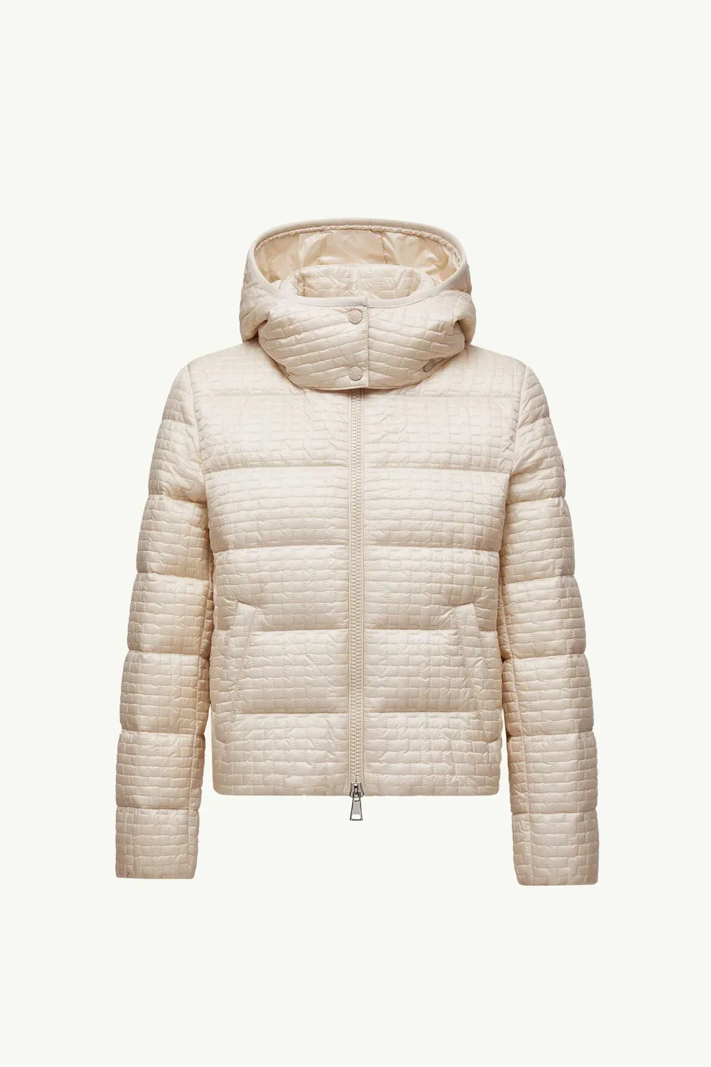 Gisors Geometric-Quilted Hooded Short Down Jacket