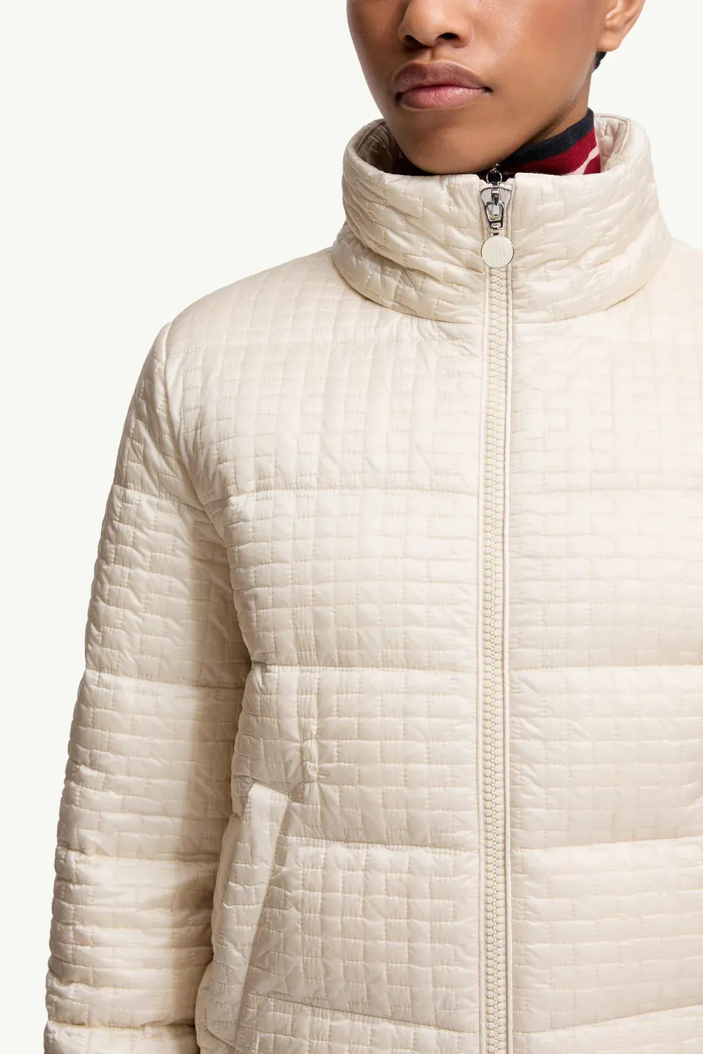 Gisors Geometric-Quilted Hooded Short Down Jacket