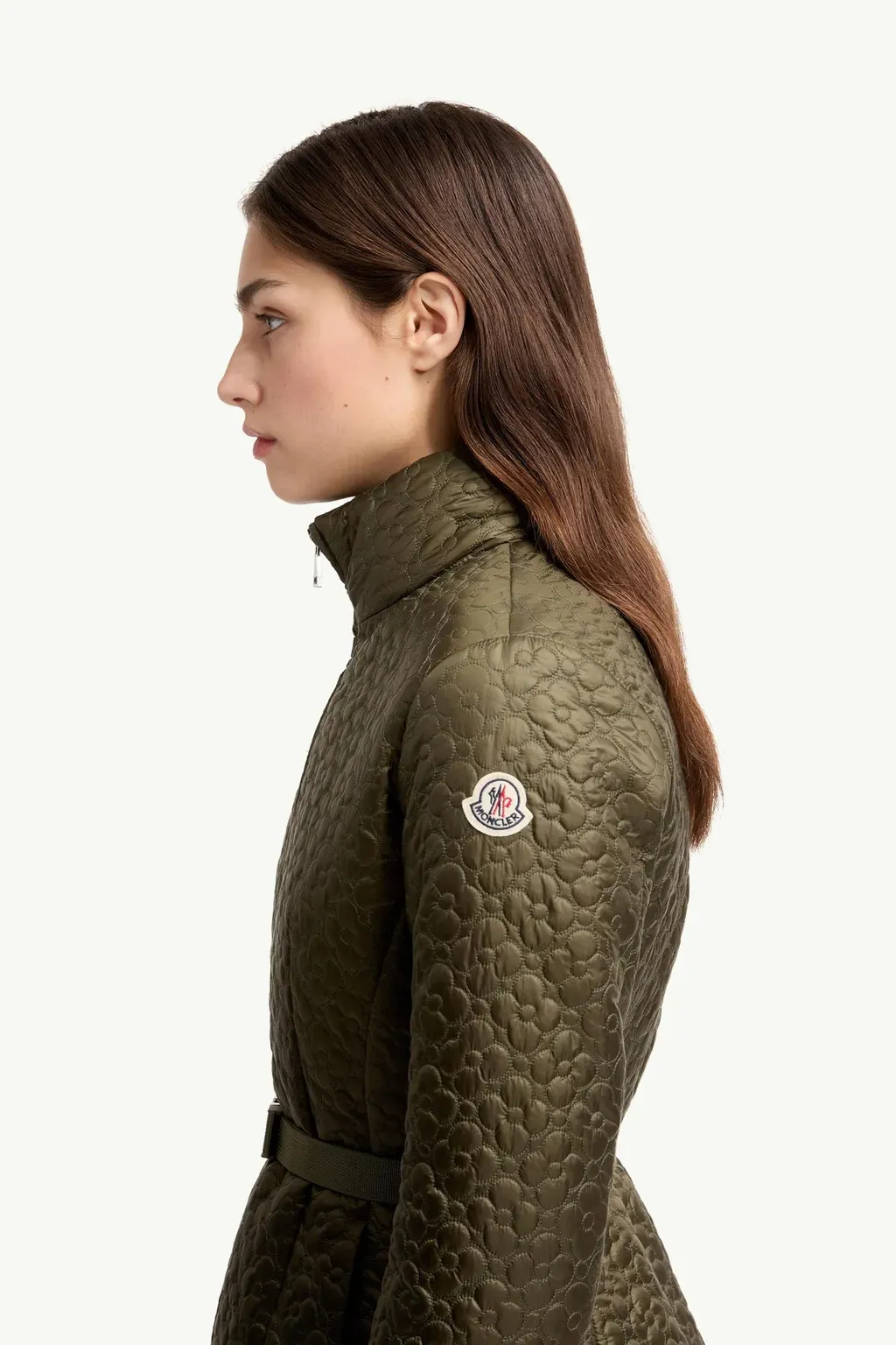 Geranium Floral-Quilted Short Down Jacket