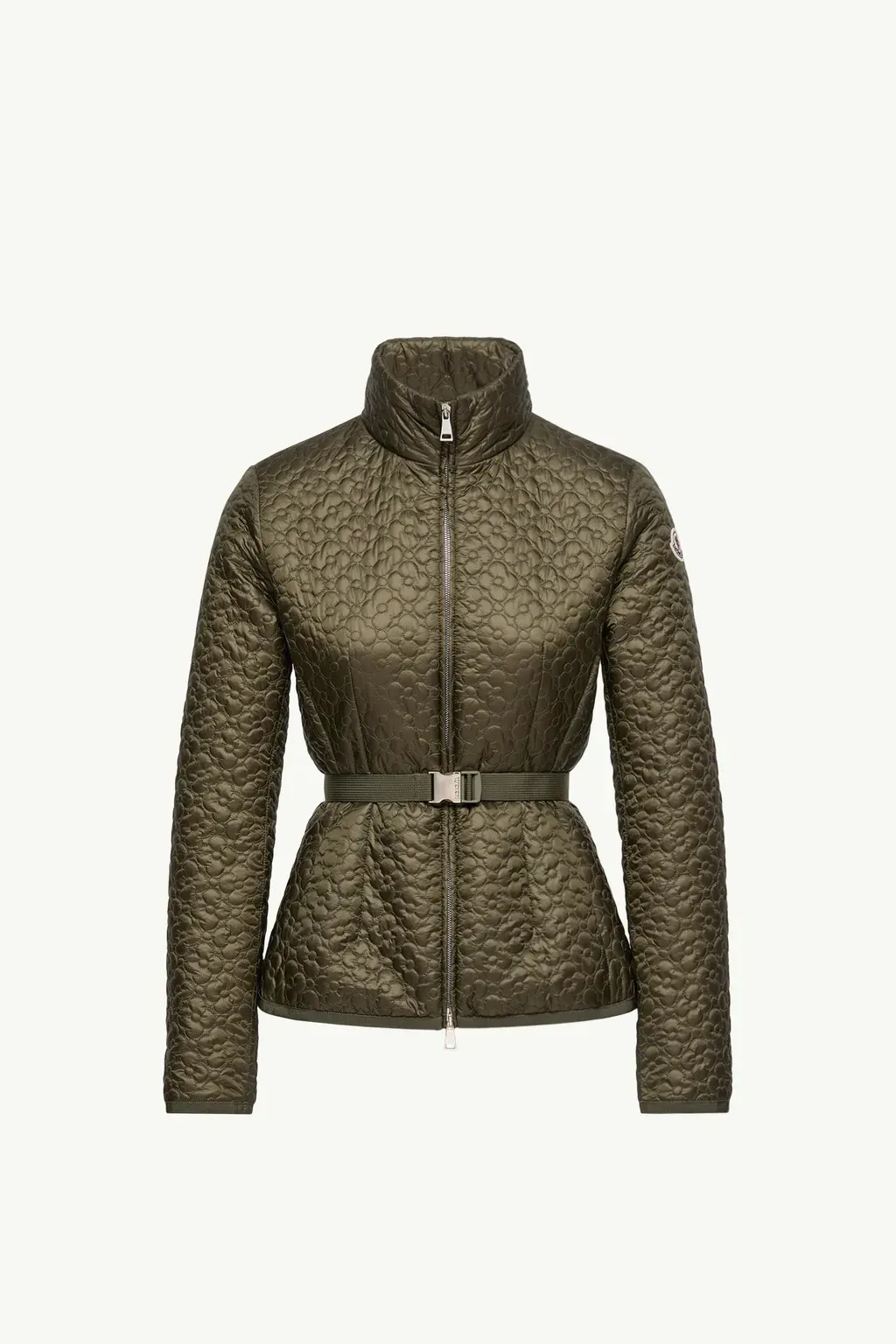 Geranium Floral-Quilted Short Down Jacket