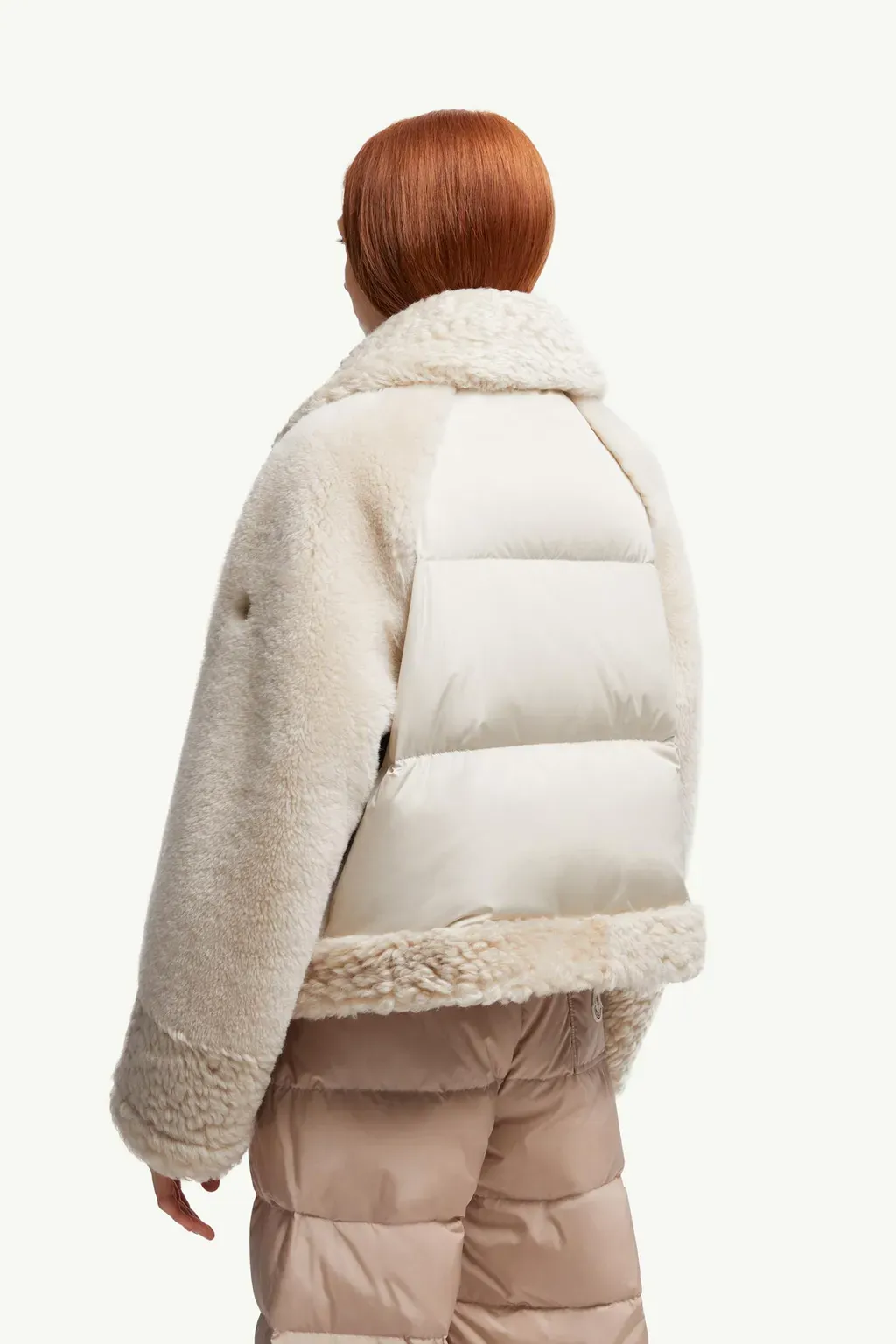 Gobain Shearling & Suede Short Down Jacket