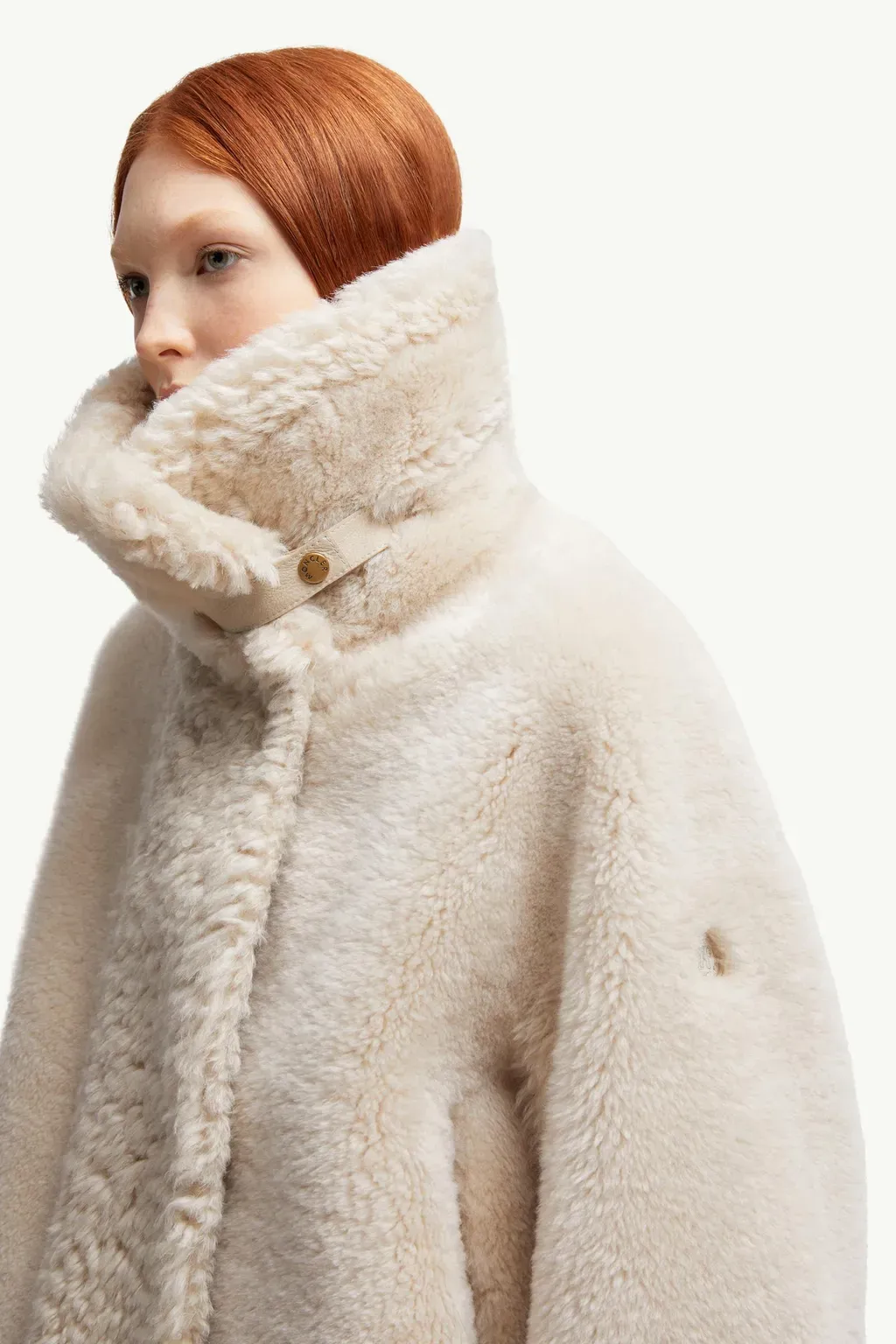 Gobain Shearling & Suede Short Down Jacket