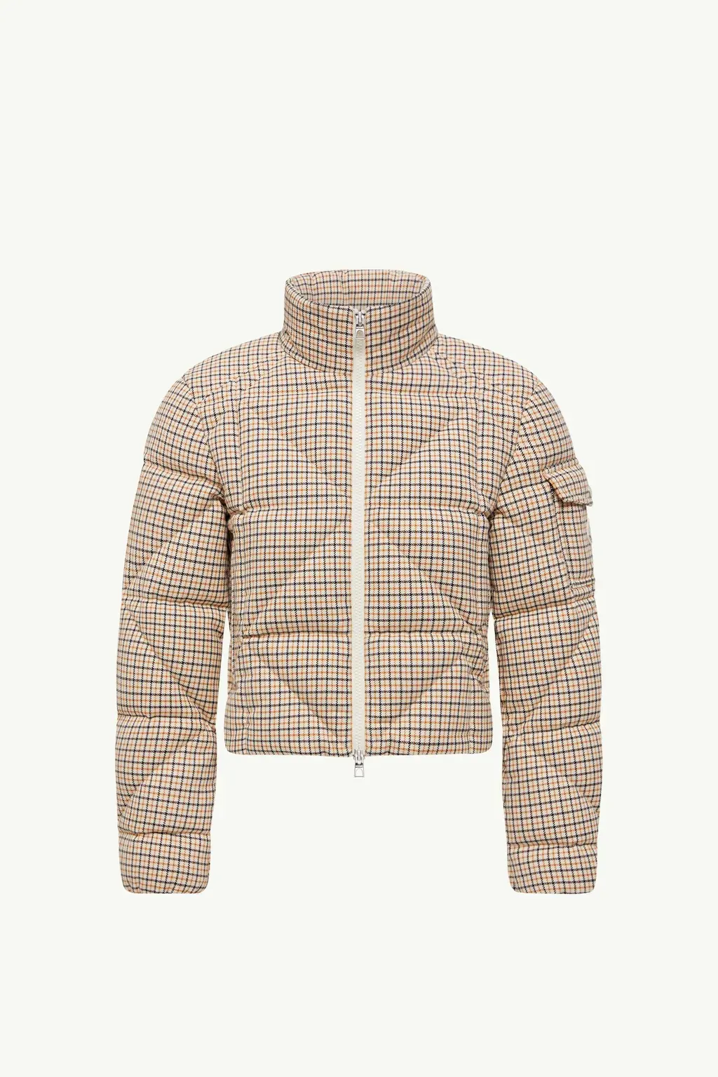 Keros Diamond-Quilted Wool Blend Short Down Jacket