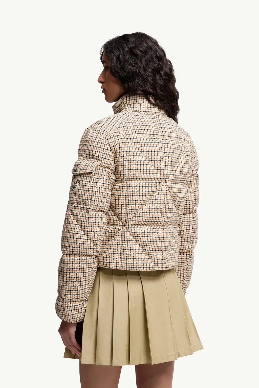 Keros Diamond-Quilted Wool Blend Short Down Jacket