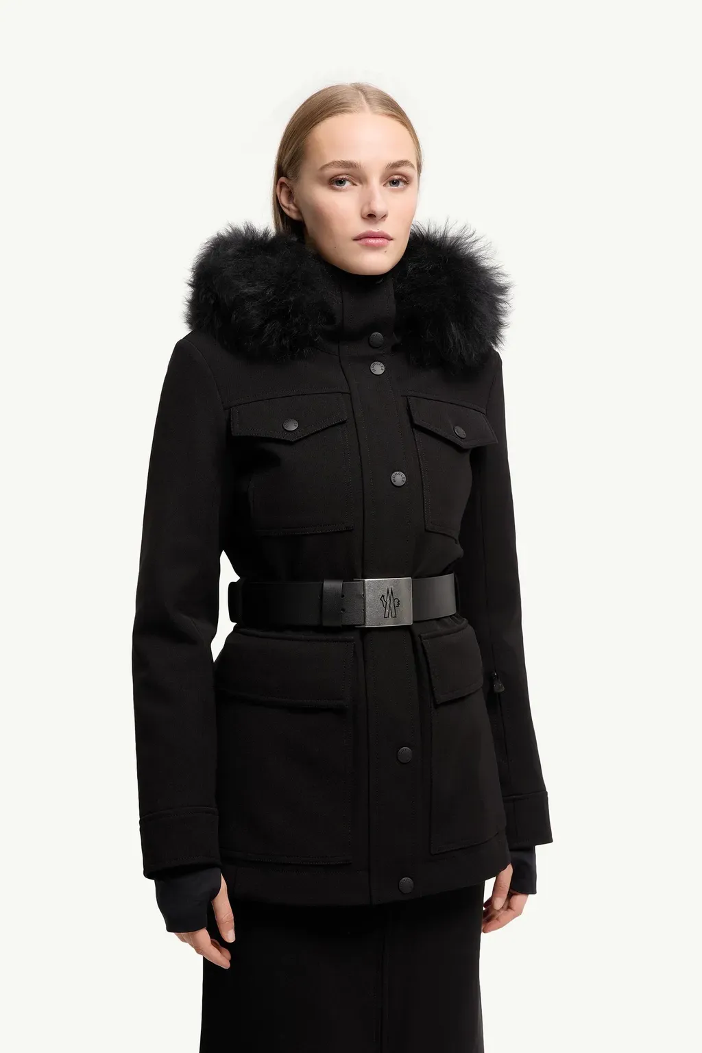 Linotte Shearling-Trimmed Insulated Ski Jacket