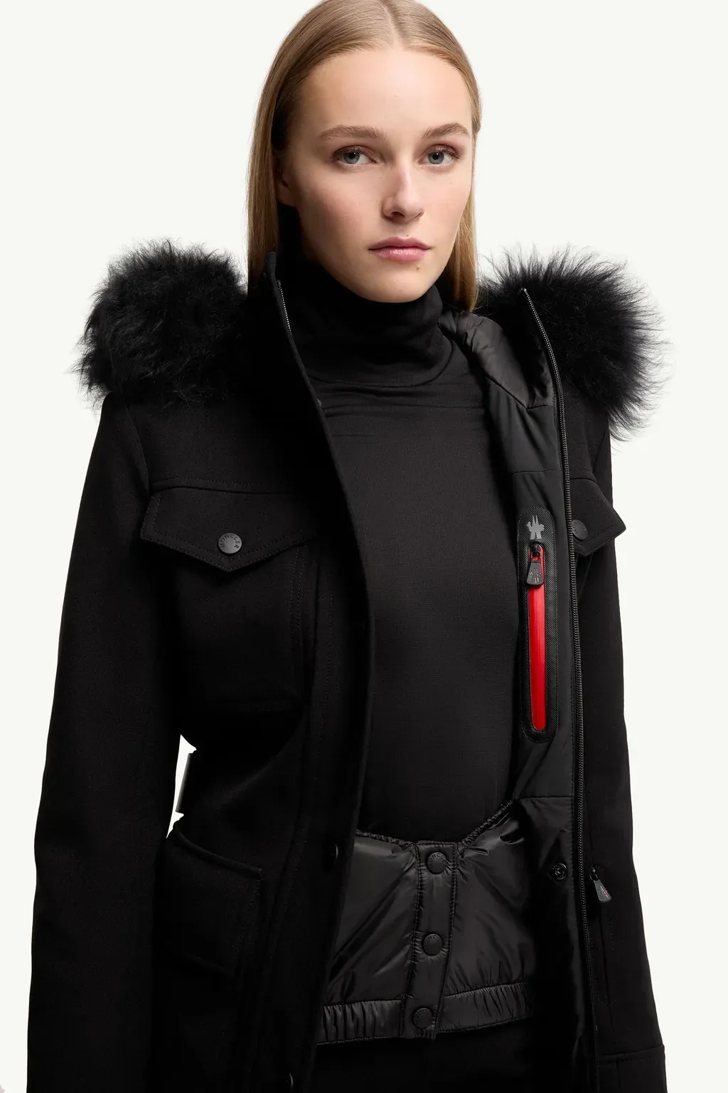 Linotte Shearling-Trimmed Insulated Ski Jacket