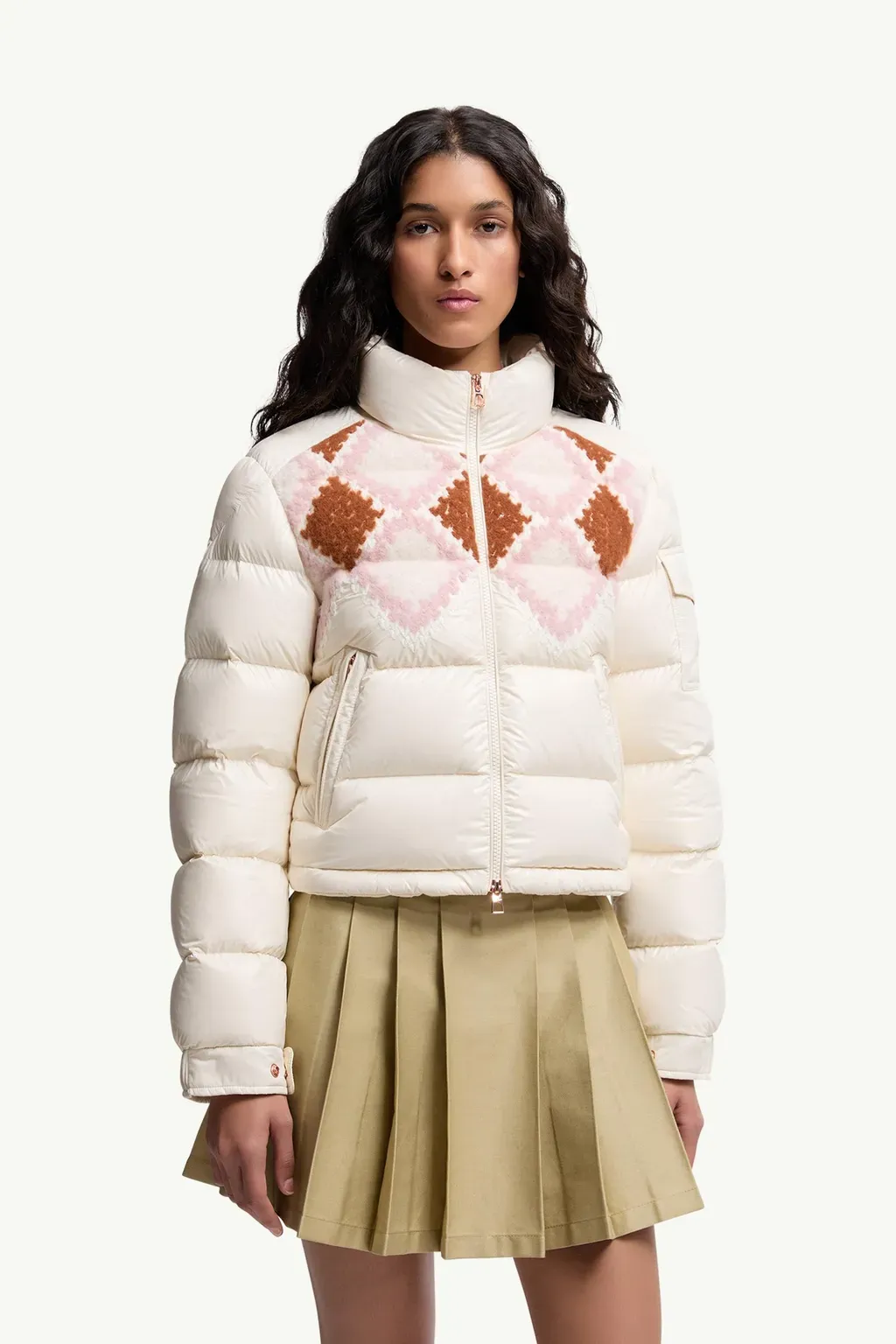 Megara Wool-Trimmed Short Down Jacket
