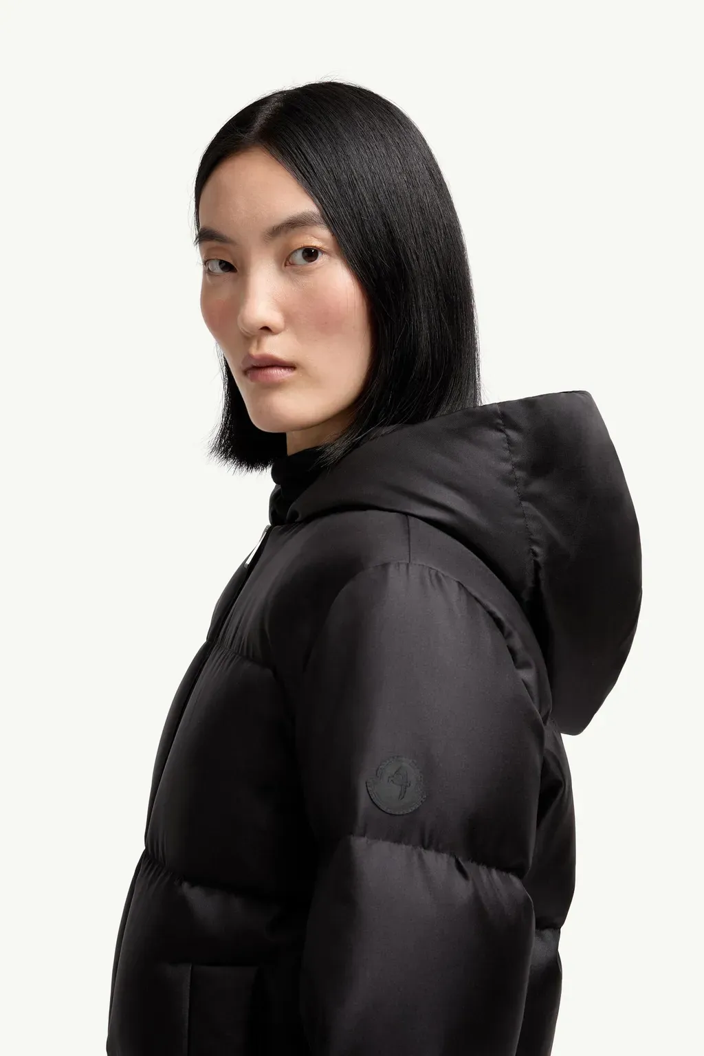 Moncler + Qiu Hao Duan Hooded Short Down Jacket
