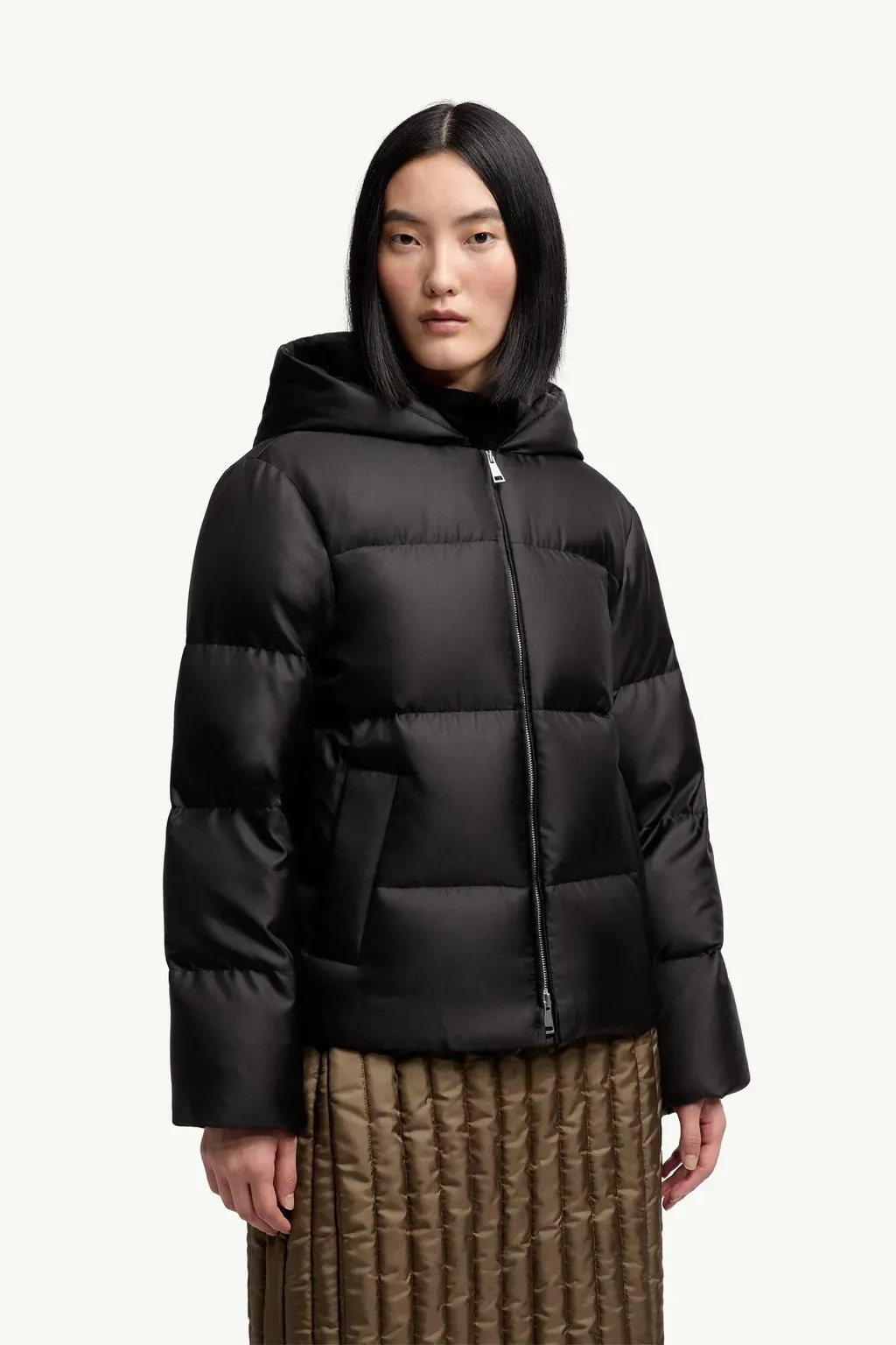 Moncler + Qiu Hao Duan Hooded Short Down Jacket