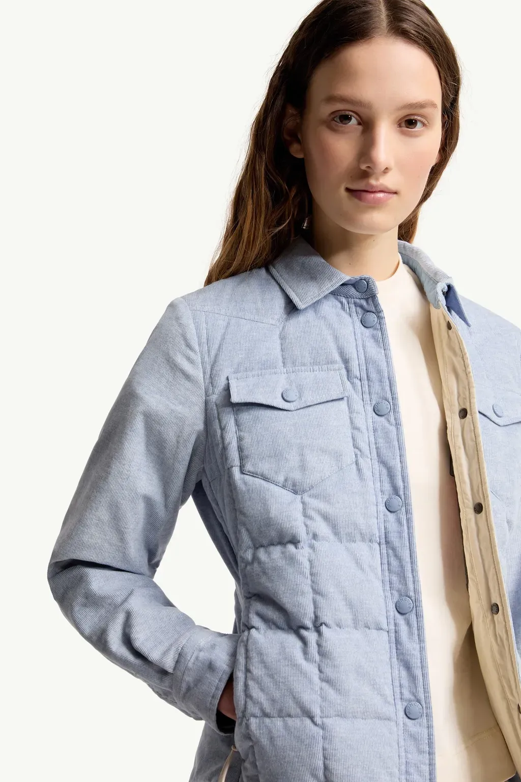 Nangy Corduroy Down Shirt Jacket