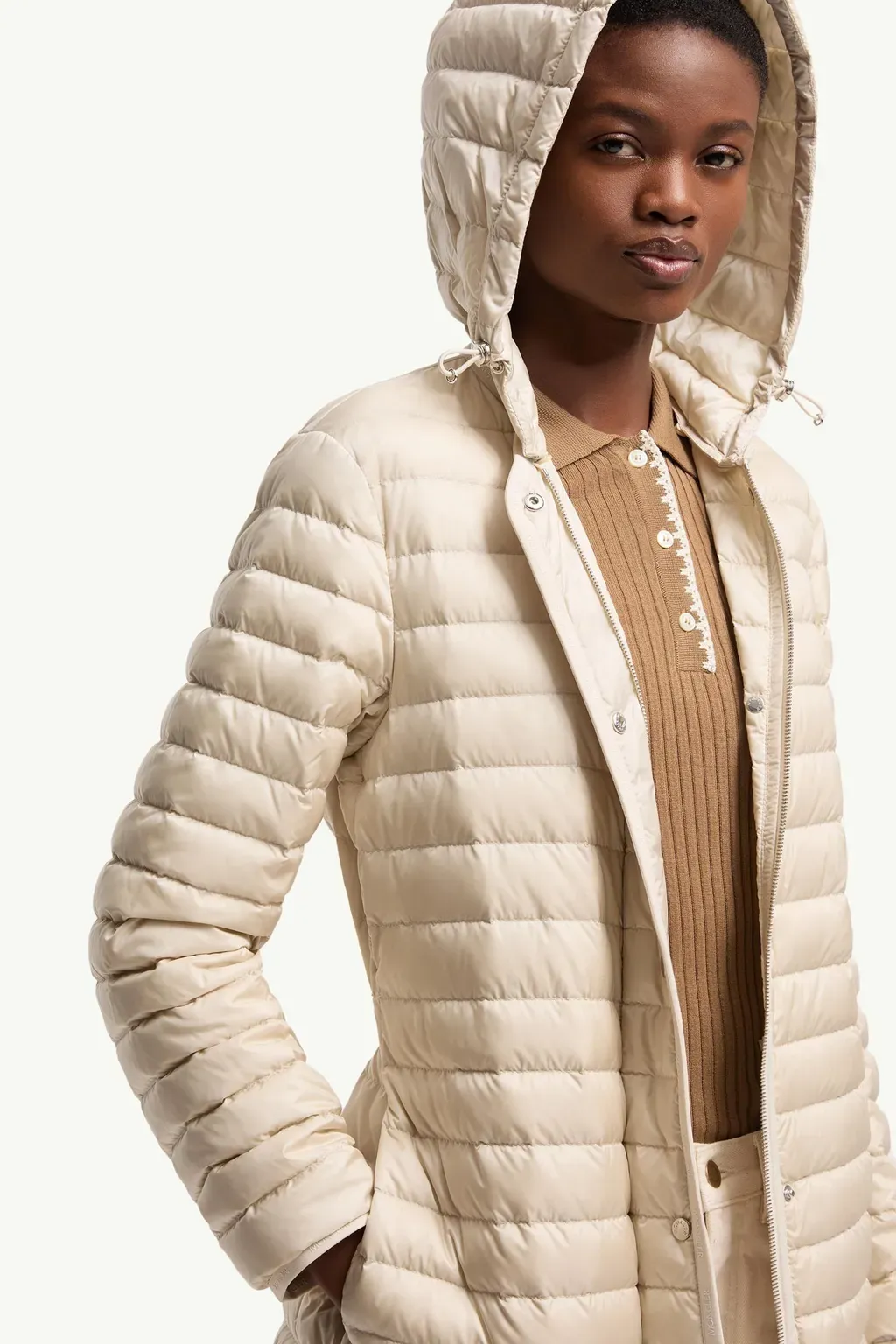 Oredon Hooded Mid-Length Down Jacket