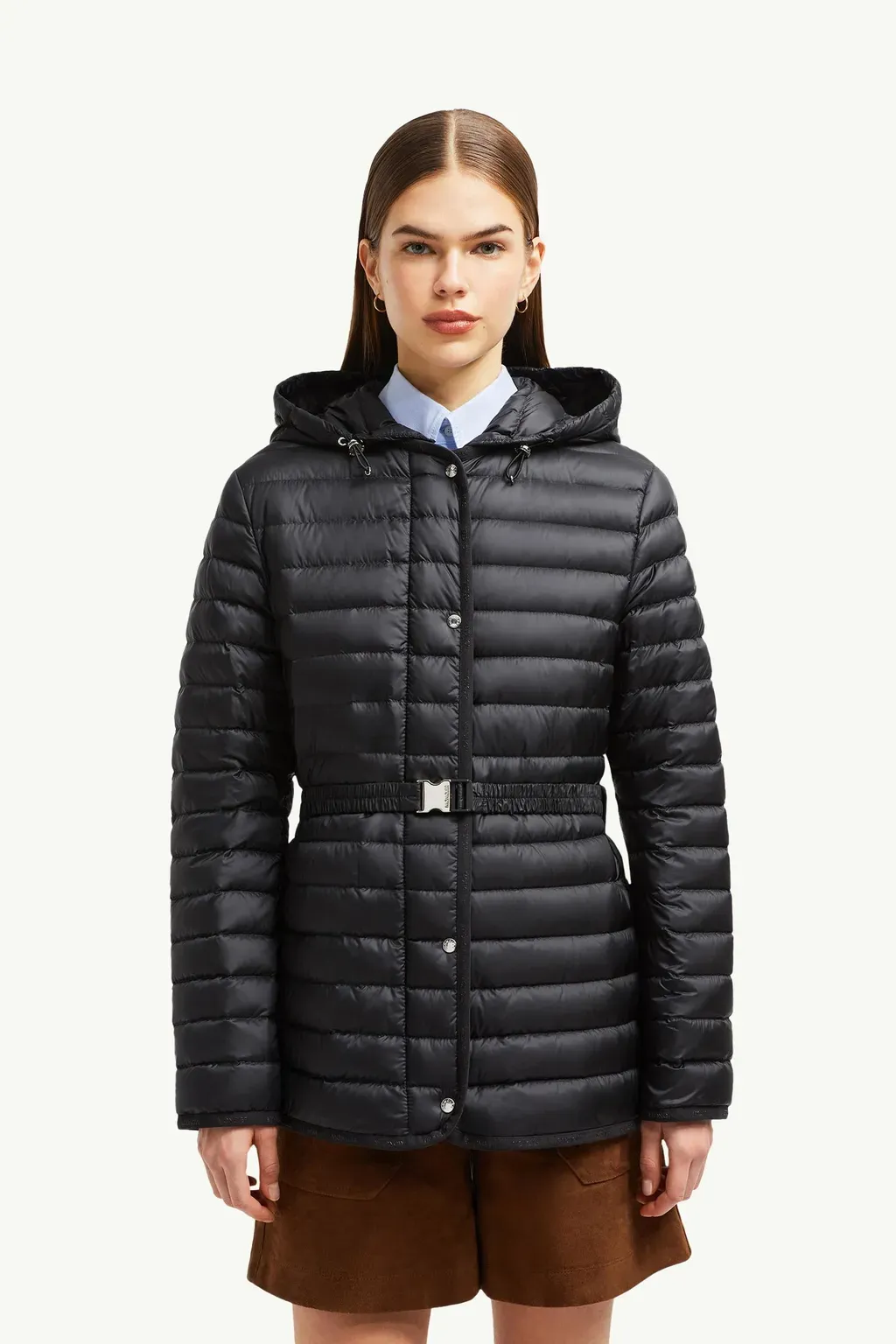 Oredon Hooded Mid-Length Down Jacket