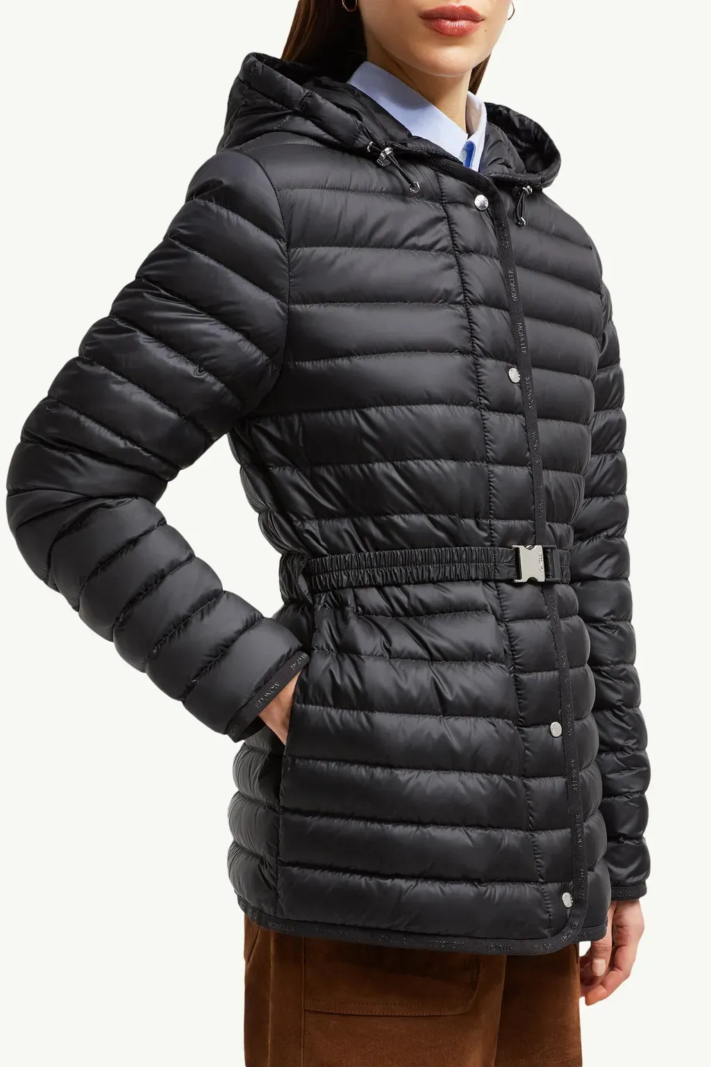 Oredon Hooded Mid-Length Down Jacket