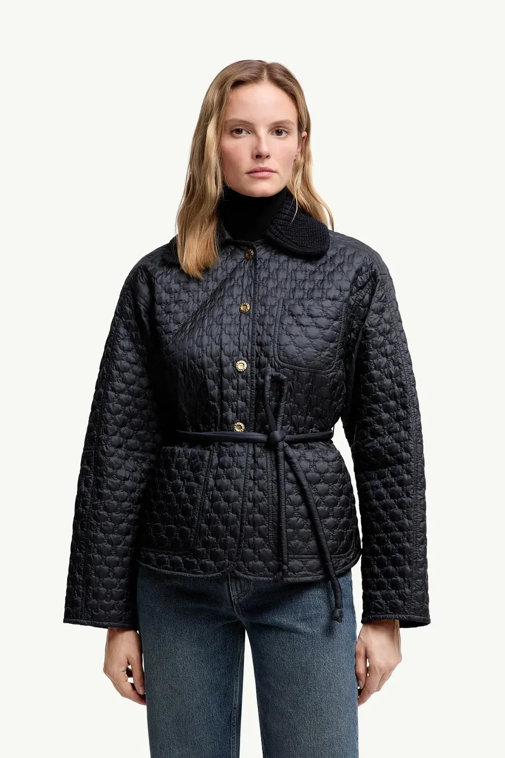 Raray Belted Short Down Jacket