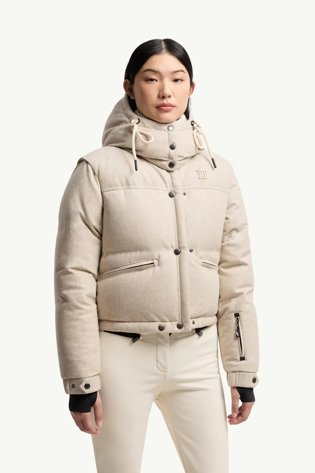 Yintab Hooded Wool Insulated Ski Jacket