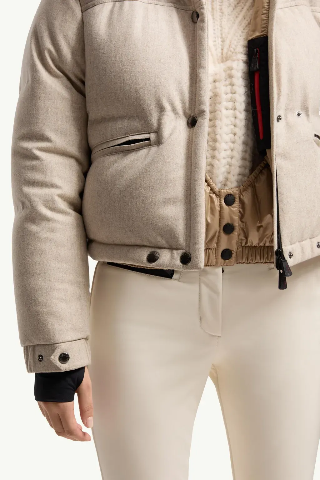 Yintab Hooded Wool Insulated Ski Jacket