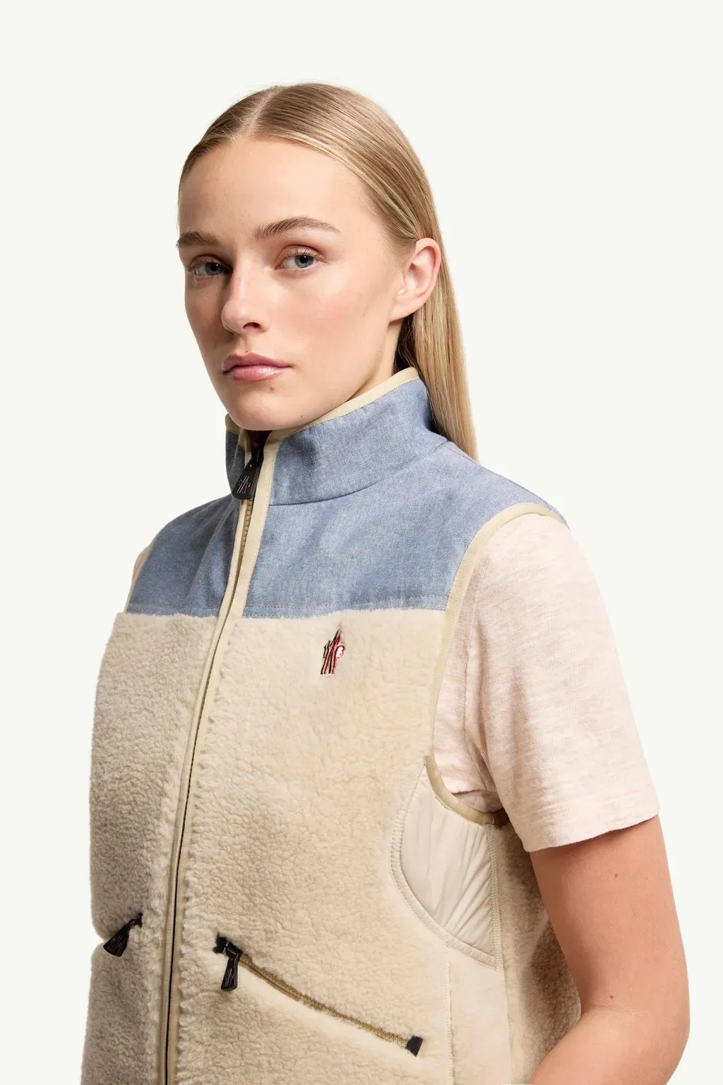 Teddy & Chambray Gilet