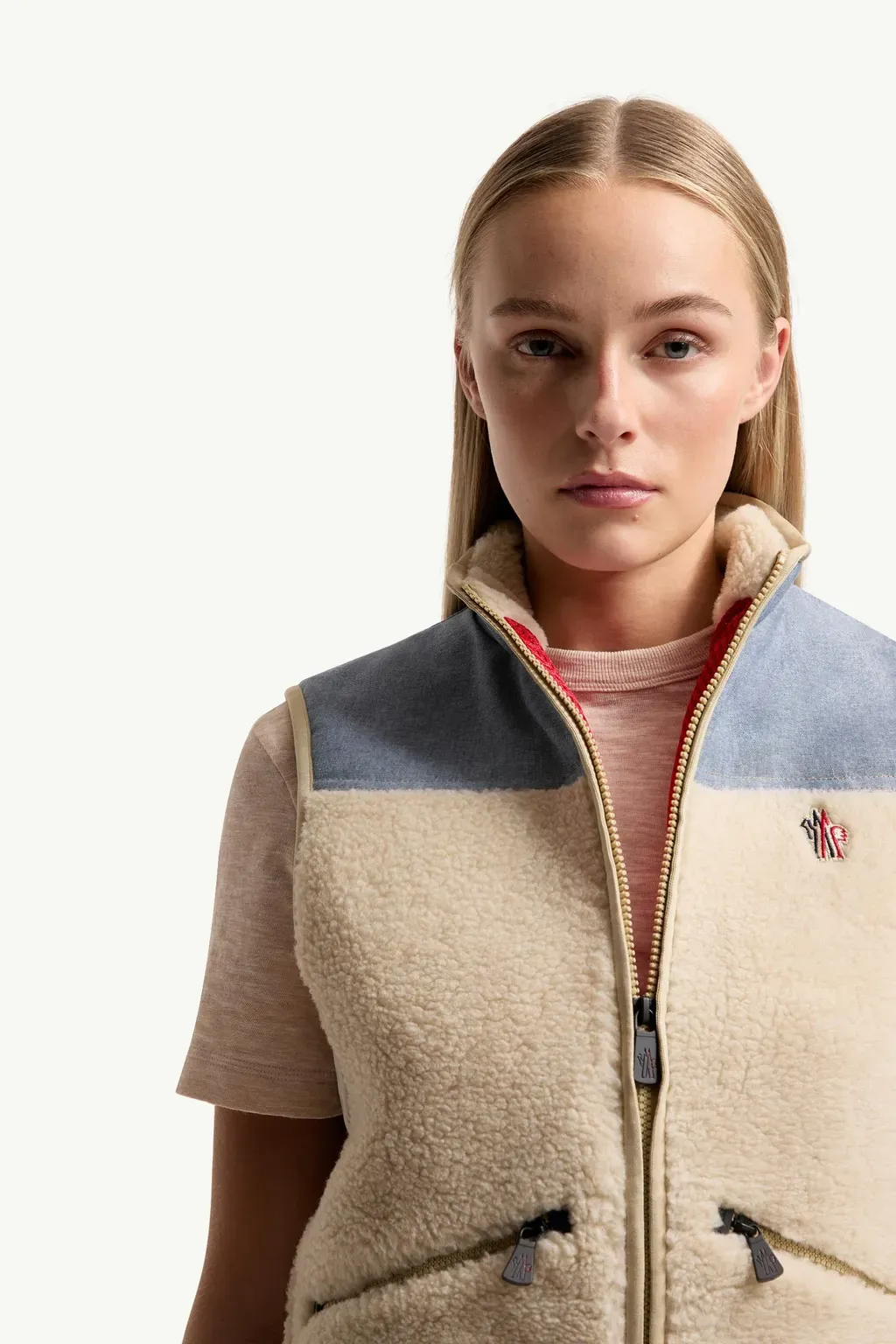 Teddy & Chambray Gilet