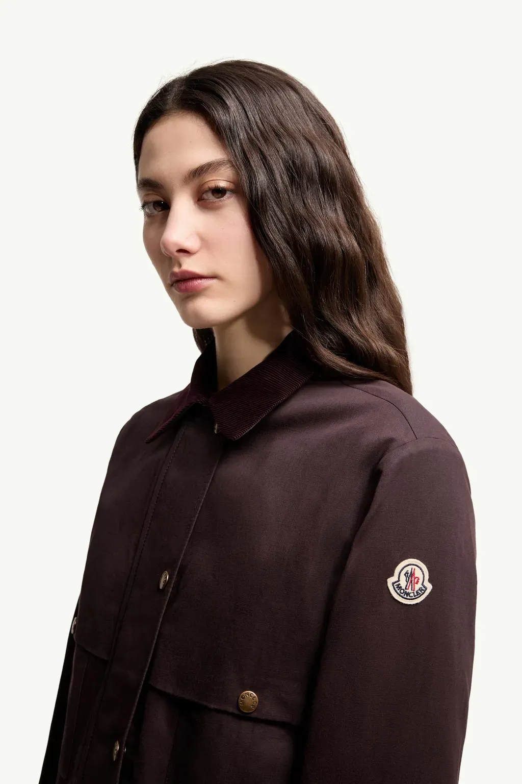 Aconitum Hooded Cotton & Linen Blend Shirt Jacket