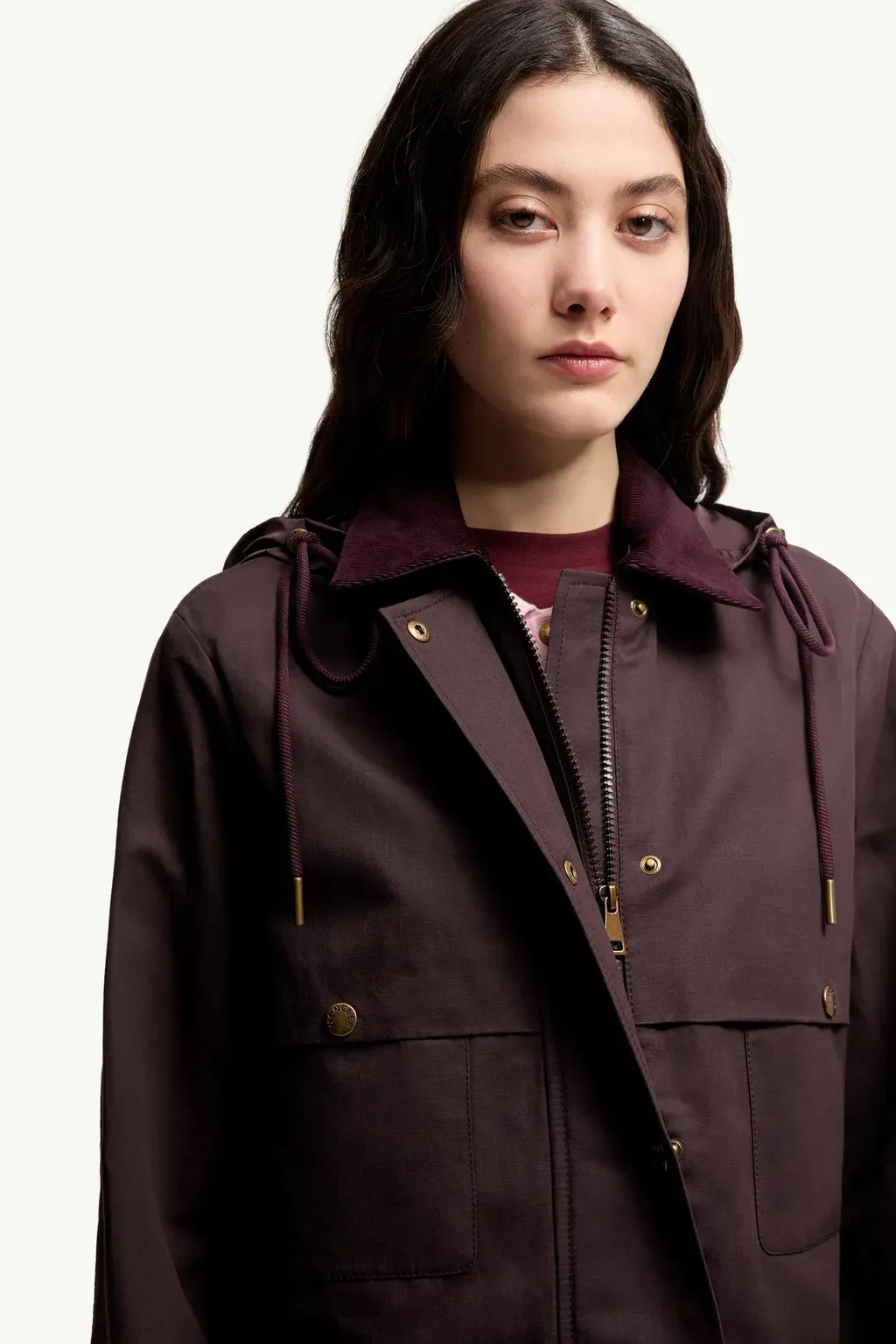 Aconitum Hooded Cotton & Linen Blend Shirt Jacket